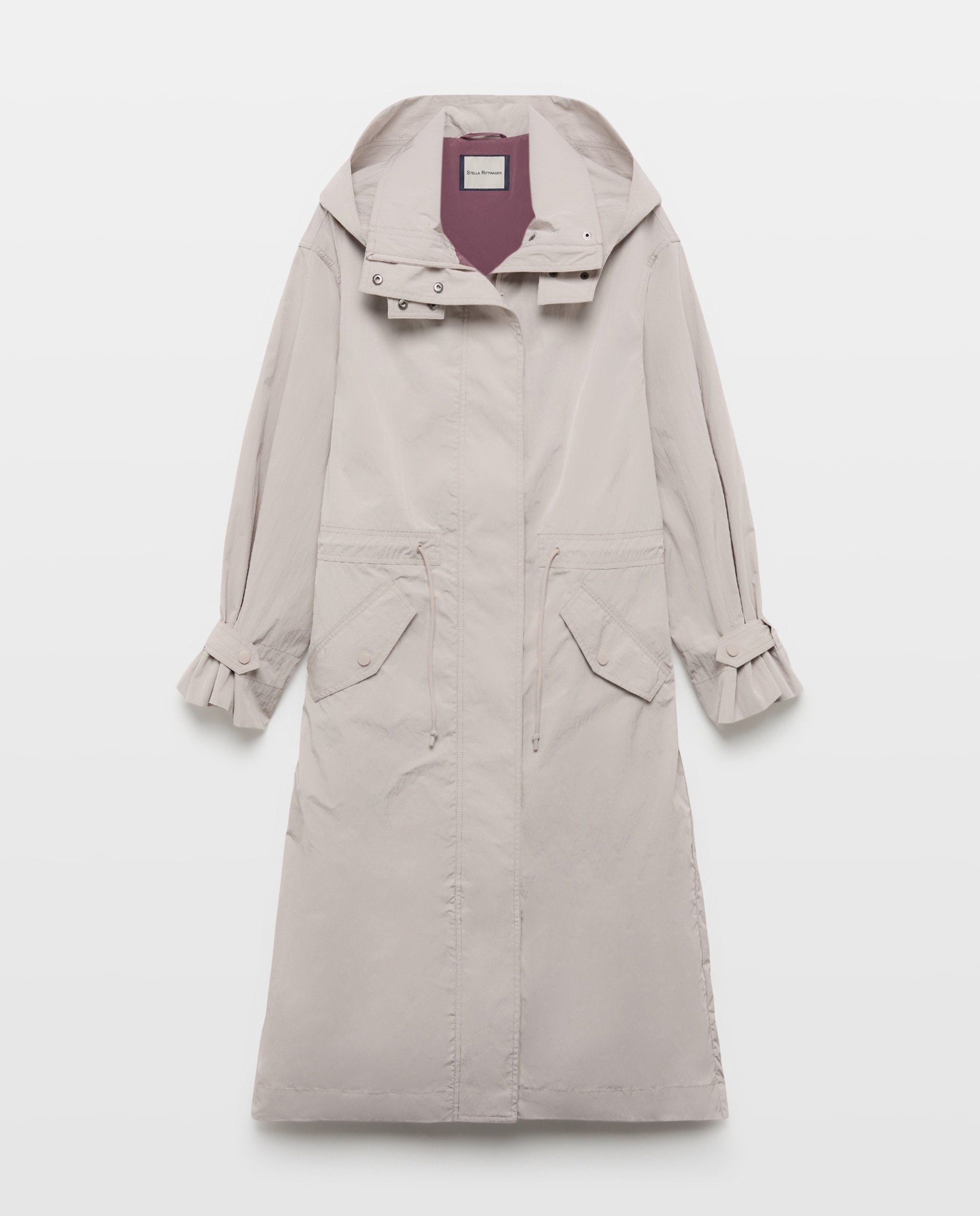 Parka detalle cuello - Stella Rittwagen - Gris claro Gris claro-5