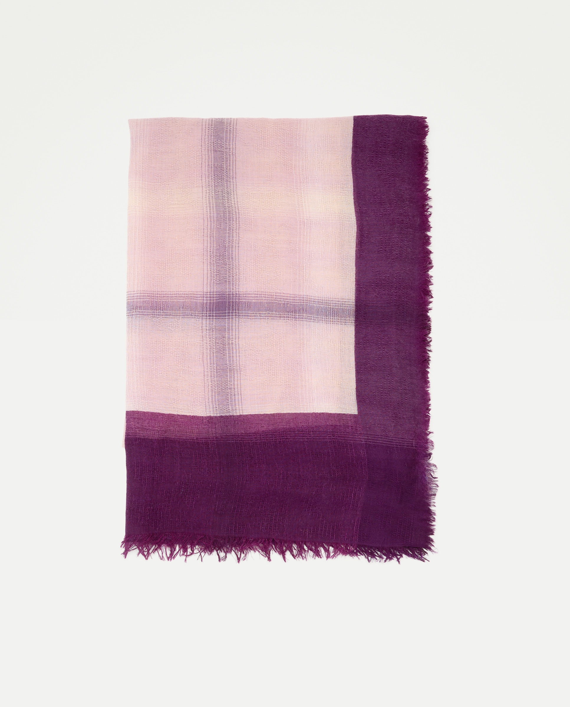 Pañuelo con estampado de cuadros - Stella Rittwagen - Morado Morado-2