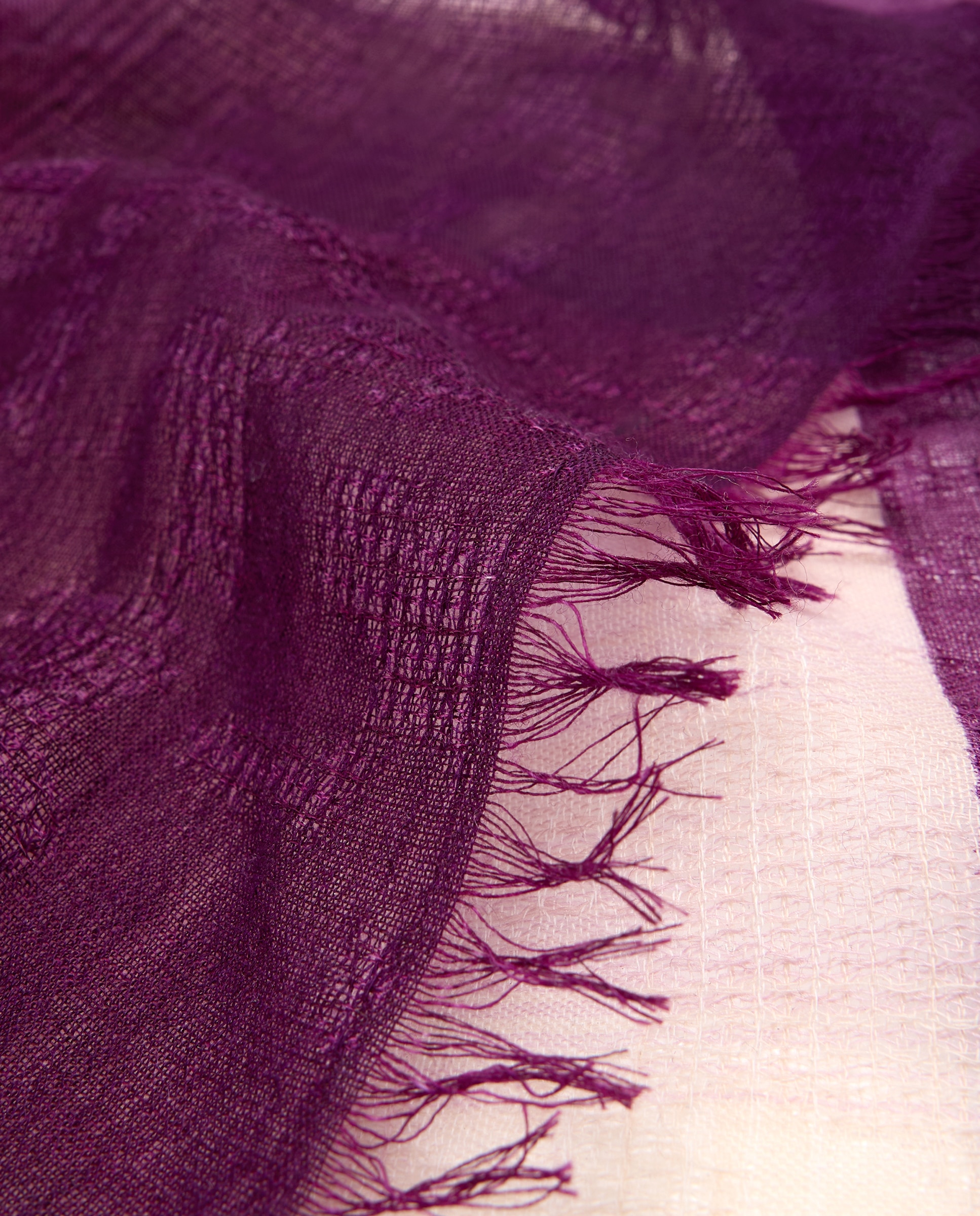 Pañuelo con estampado de cuadros - Stella Rittwagen - Morado Morado-3