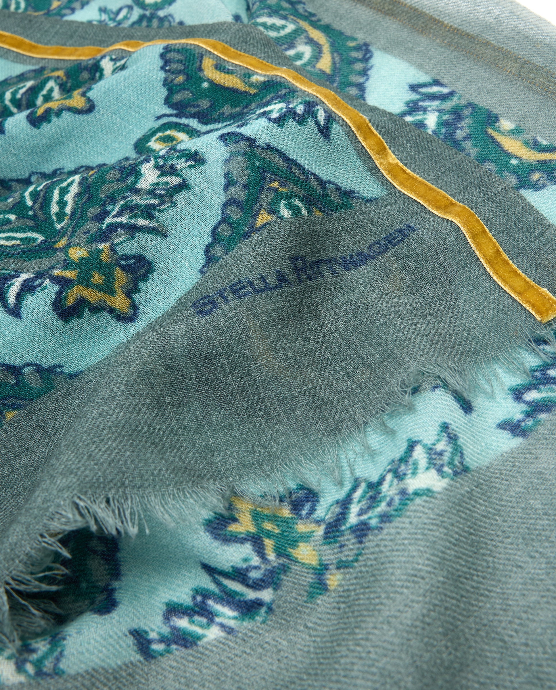 Lenço estampado 450 Turquesa-3