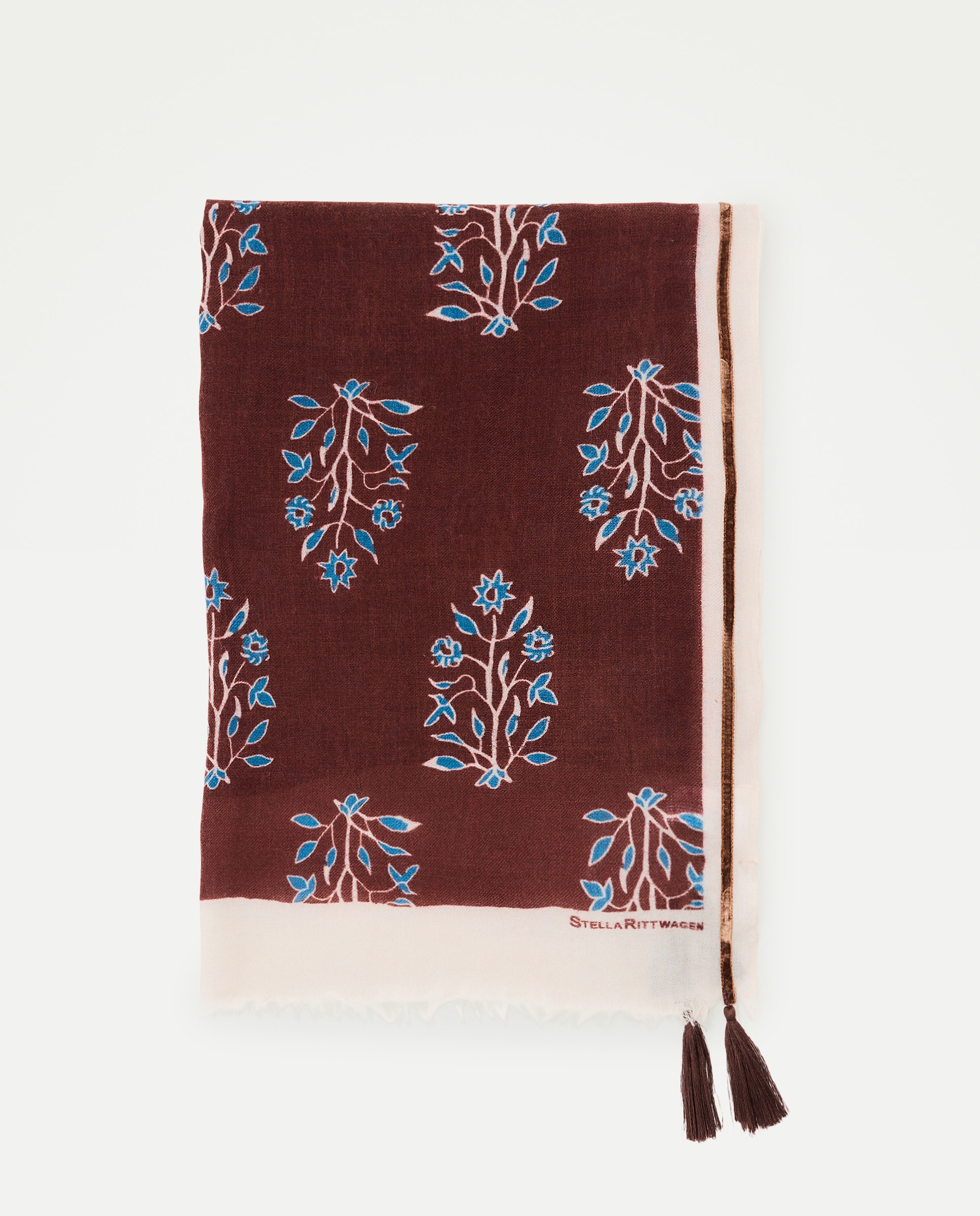 Pañuelo estampado - Stella Rittwagen - Marrón Marrón-2
