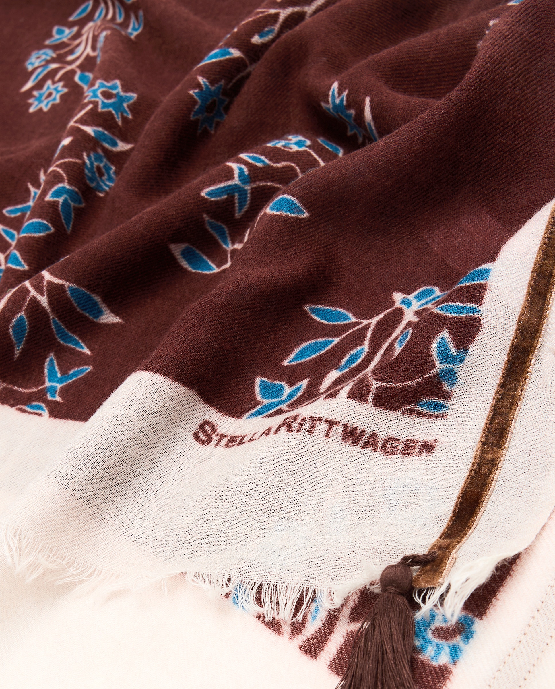 Pañuelo estampado - Stella Rittwagen - Marrón Marrón-3