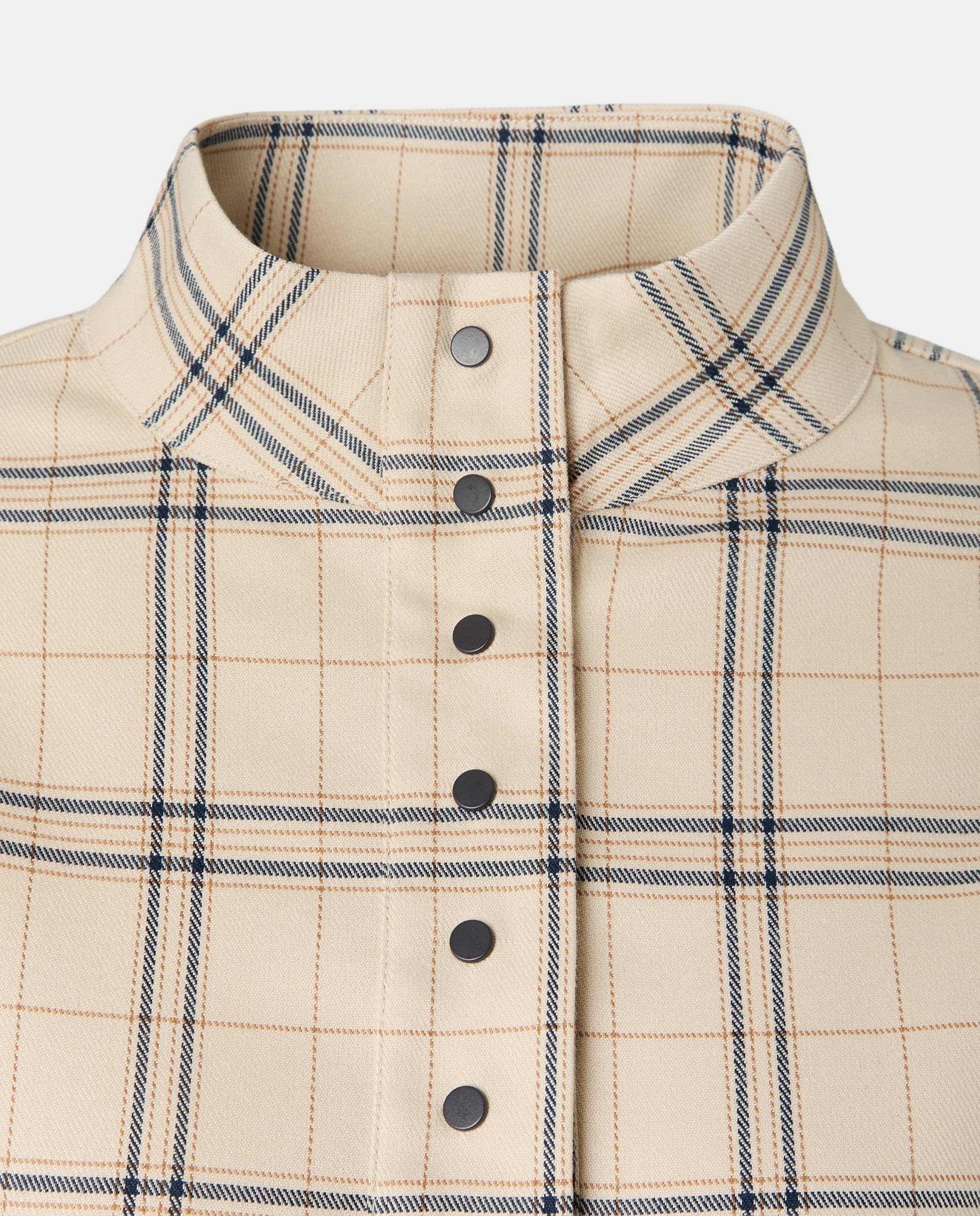 Blusa aos Quadrados - Branco Branco-5