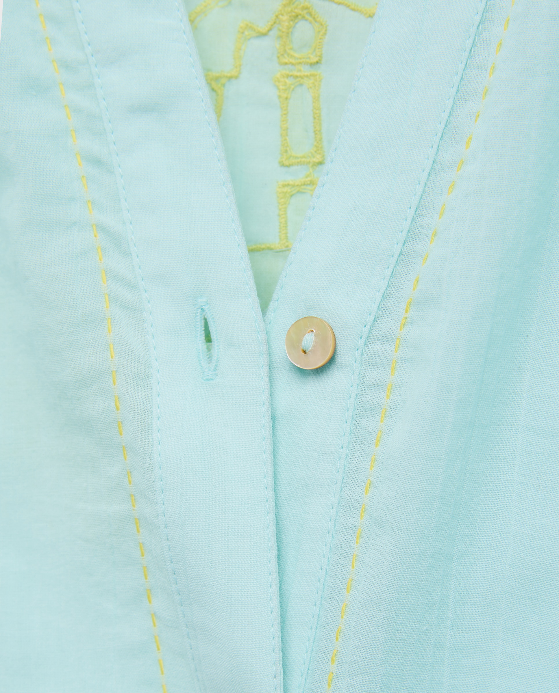 Camisa com Detalhe Bordado 582 Verde Água-5