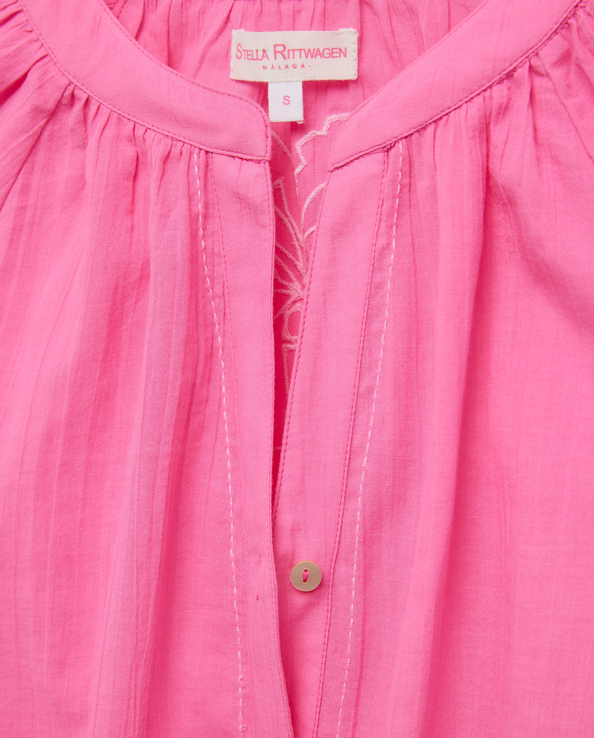 Camisa com Detalhe Bordado 240 Fúcsia-5