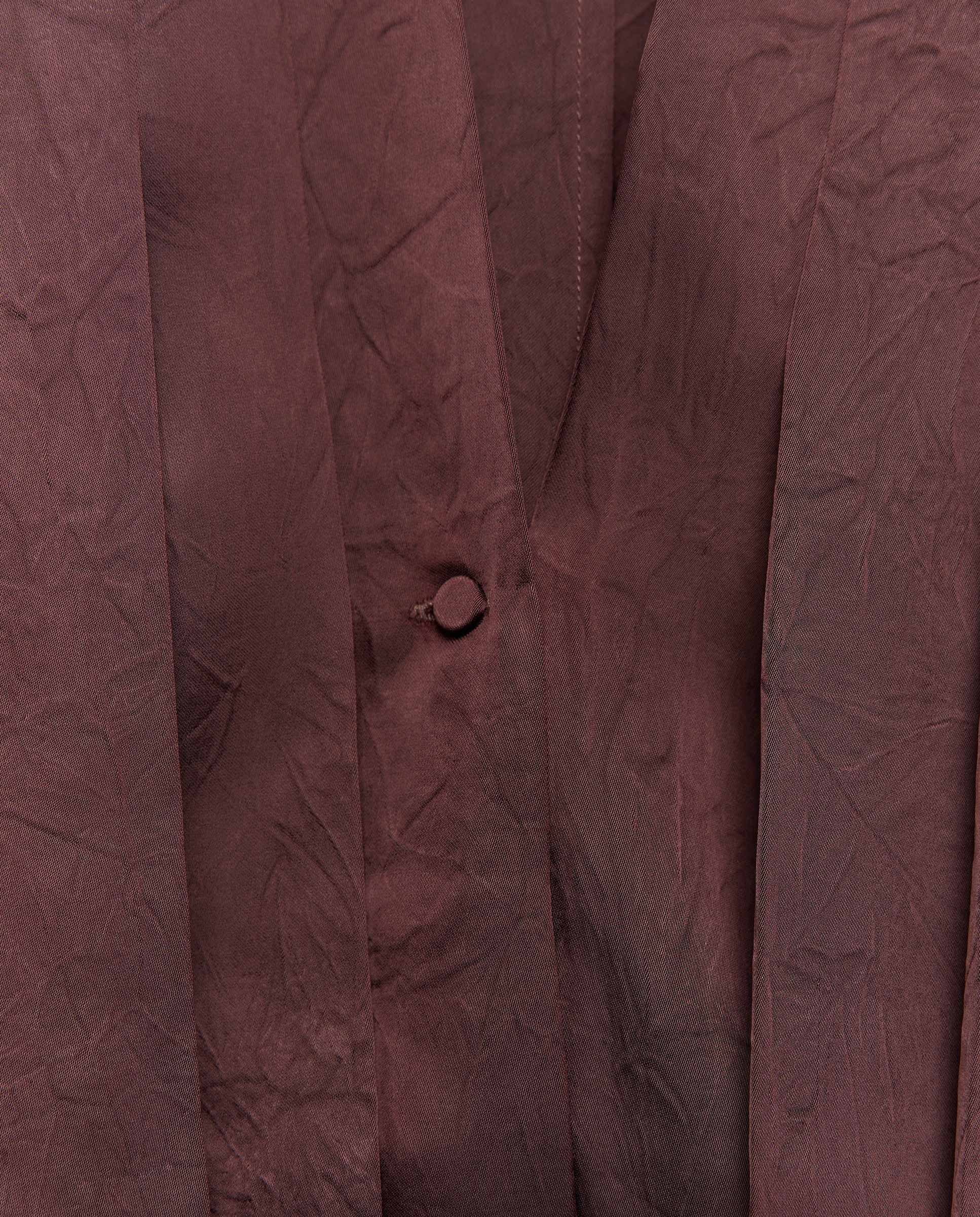 Camisa com Detalhe de Pregas Castanho-2