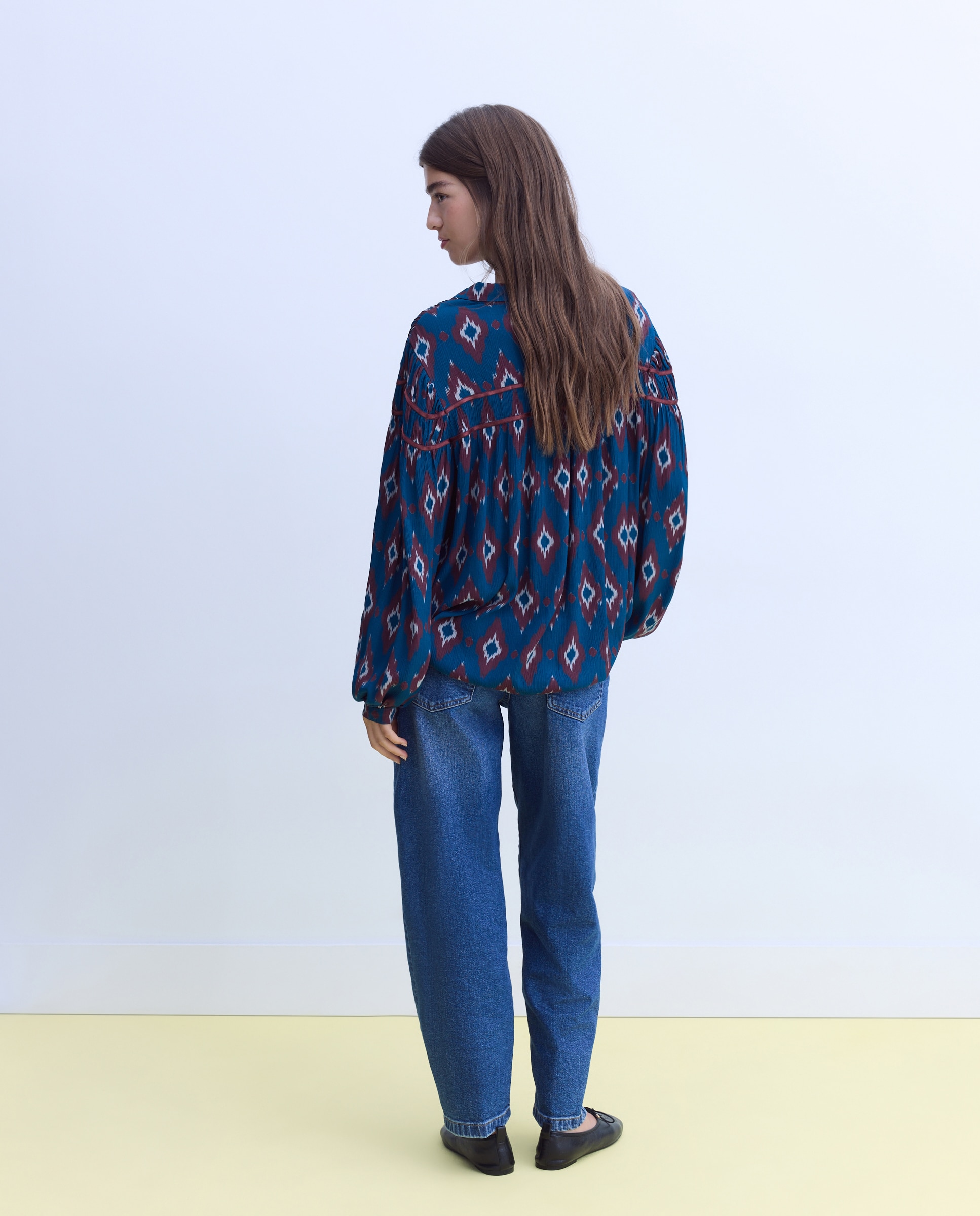 Camisa estampada de mujer - Stella Rittwagen - 400 Azul 400 Azul-3