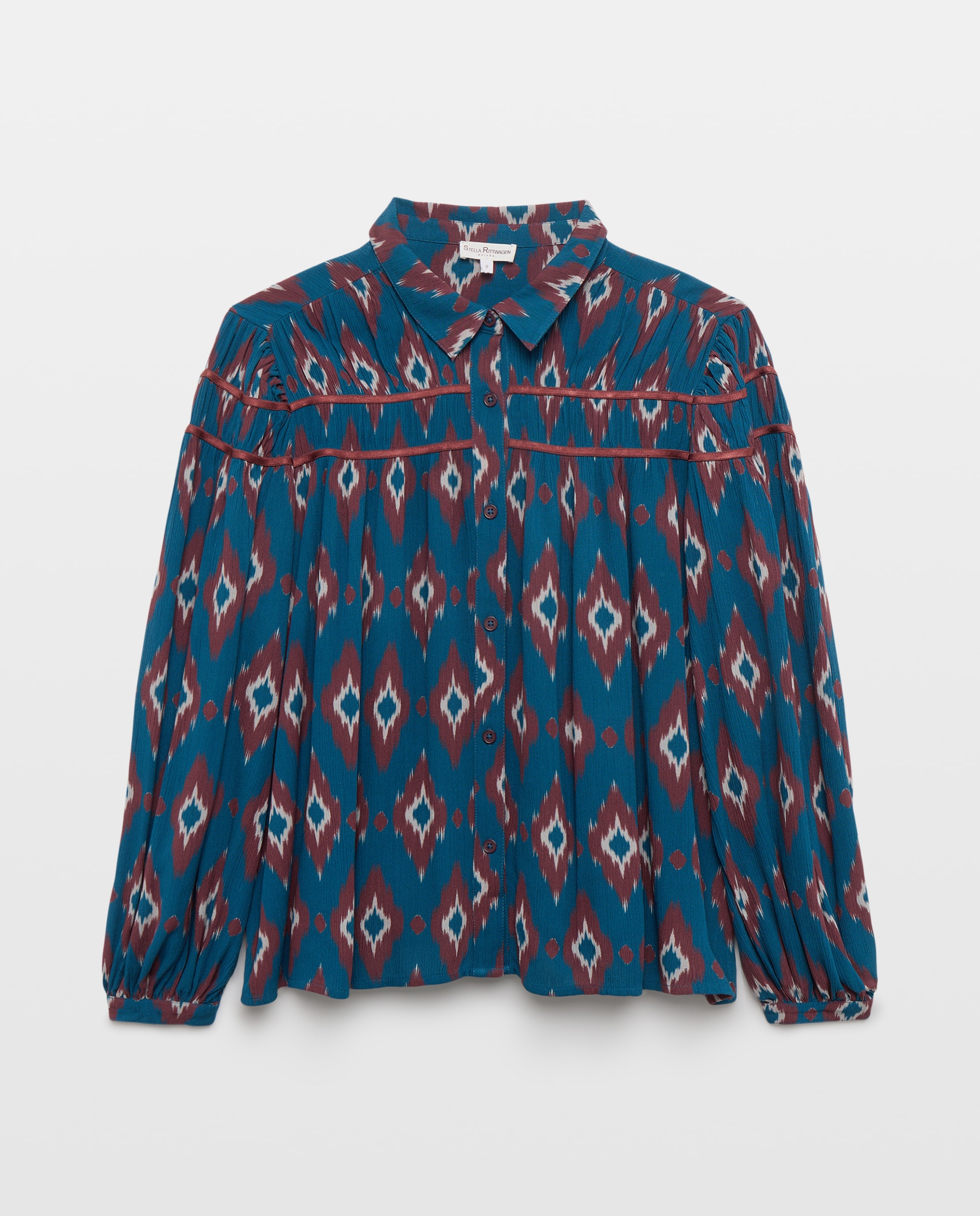 Camisa estampada de mujer - Stella Rittwagen - 400 Azul 400 Azul-4