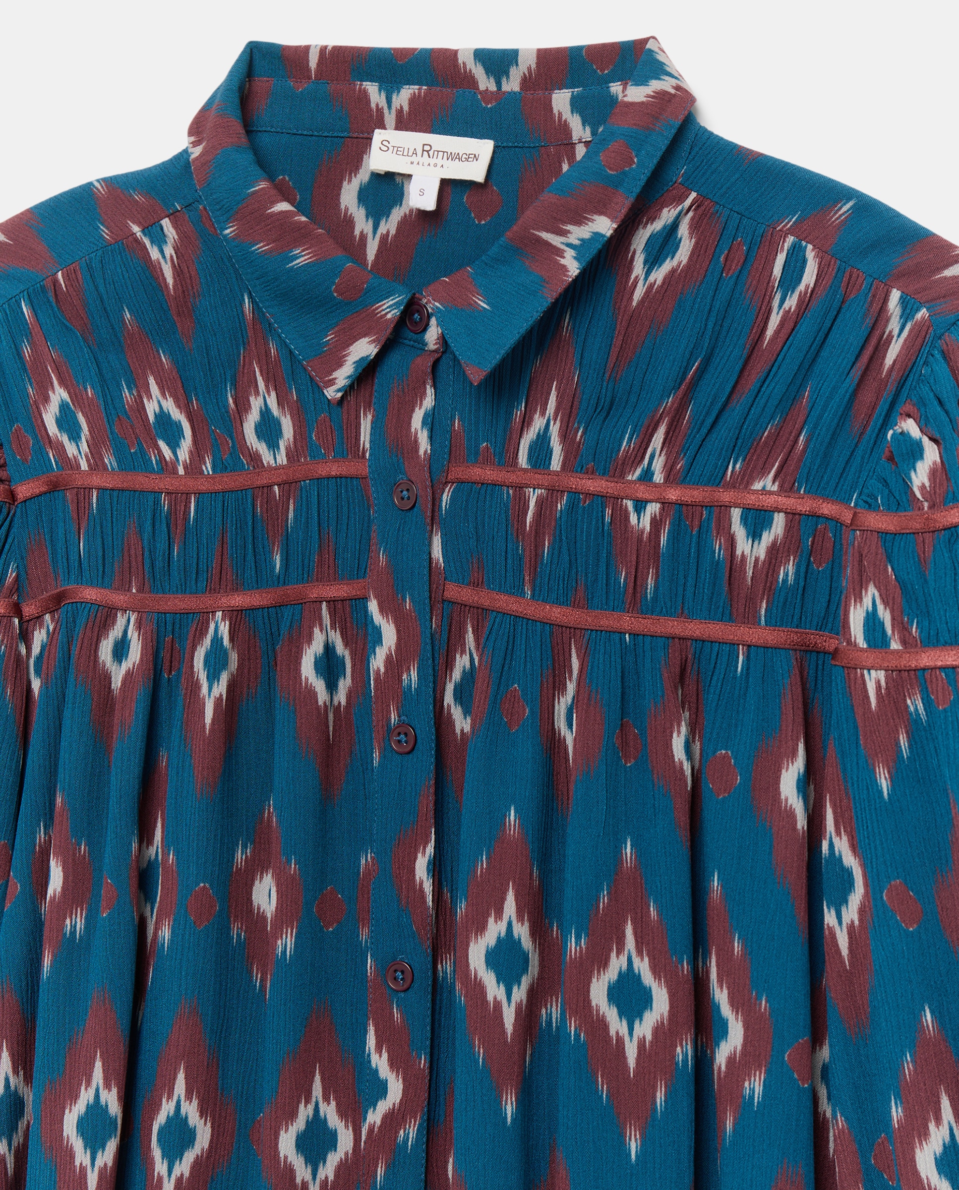 Camisa estampada de mujer - Stella Rittwagen - 400 Azul 400 Azul-5