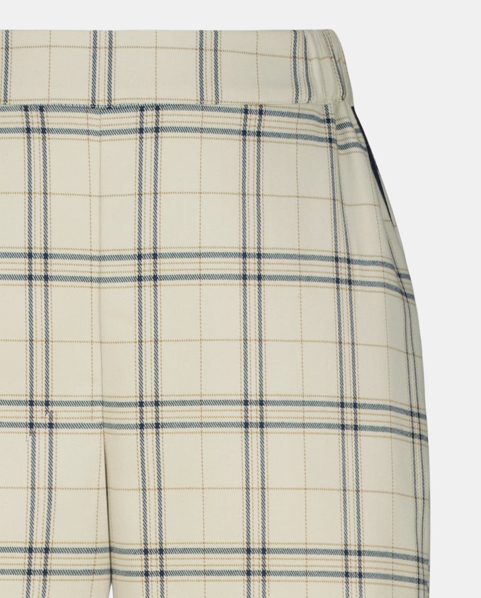 Calças aos Quadrados - Branco Branco-5