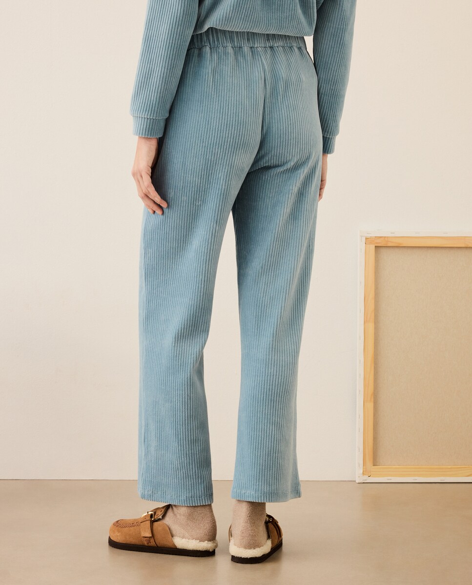 Calças Casual Verde-flúor-3