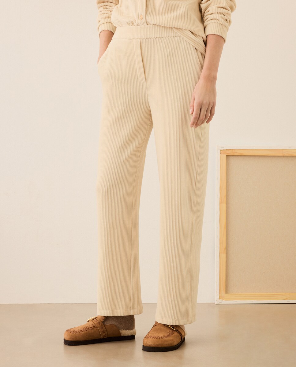 Calças Casual 120 Cru-2