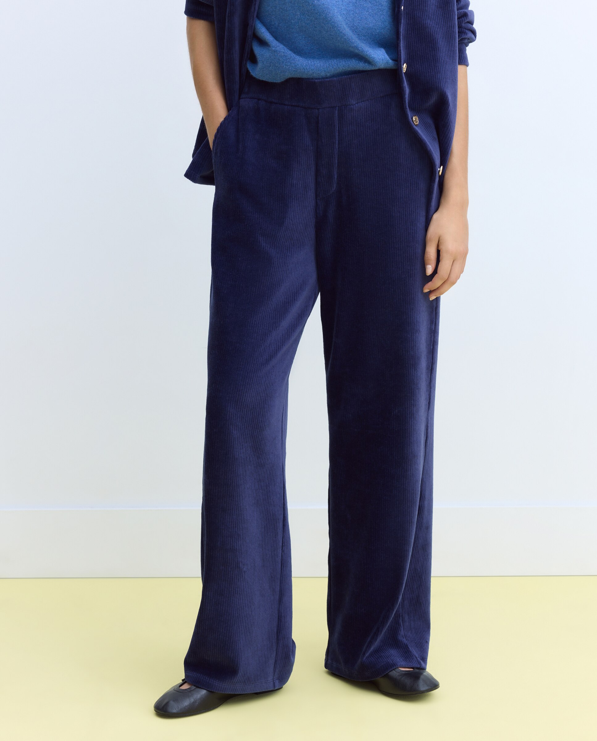 Pantalón pana - Stella Rittwagen - Azul marino Azul marino-2