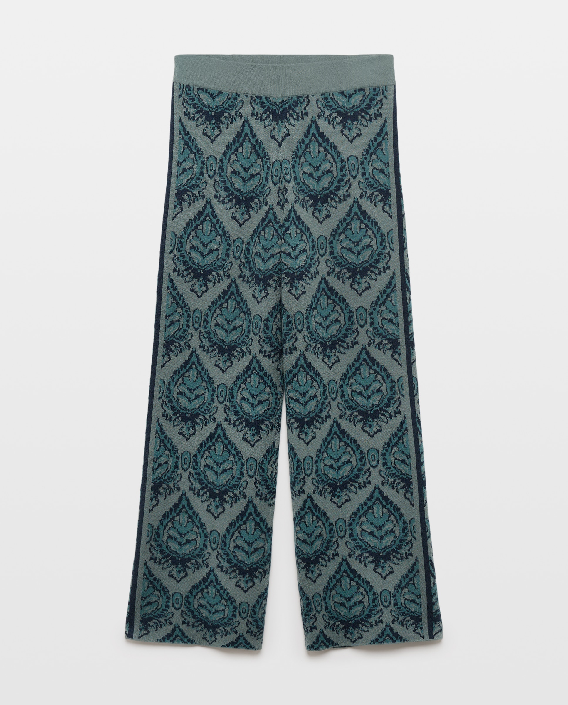 Pantalón de mujer con jacquard - Stella Rittwagen - Verde fluor Verde fluor-4