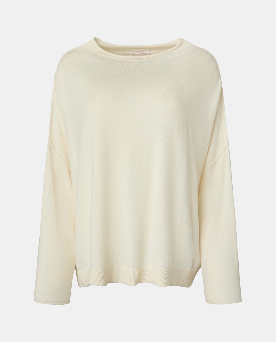 Camisola de Malha com Gola Chaminé 120 Cru-4