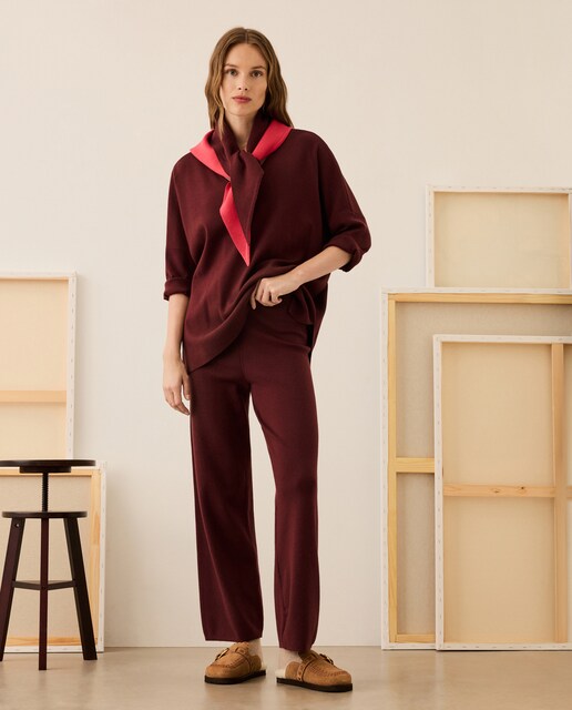 Imagem 0 de Camisola de Malha com Decote em Bico