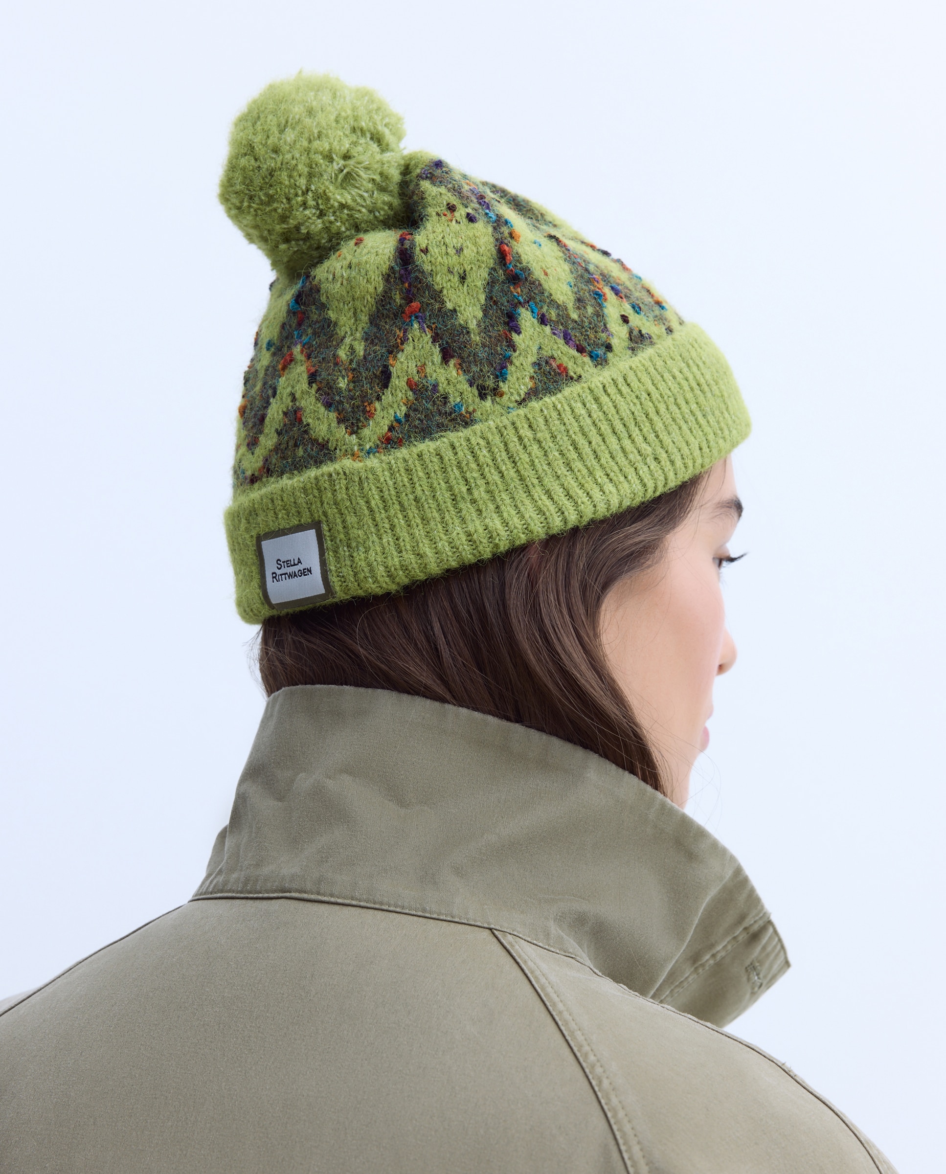 Gorro punto fantasía - Stella Rittwagen - Verde Verde-3