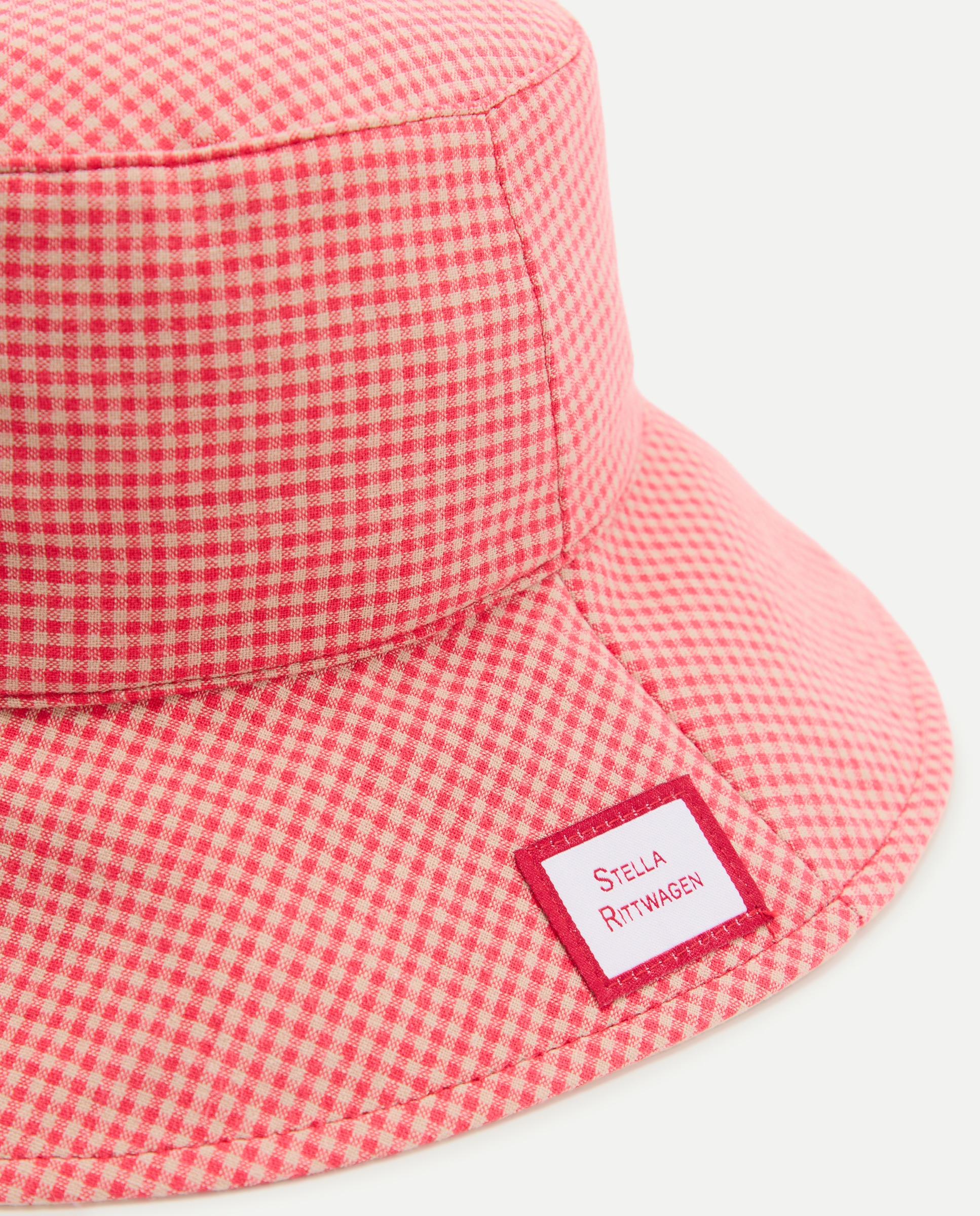 Gorro aos Quadrados Vichy 600 Vermelho-2