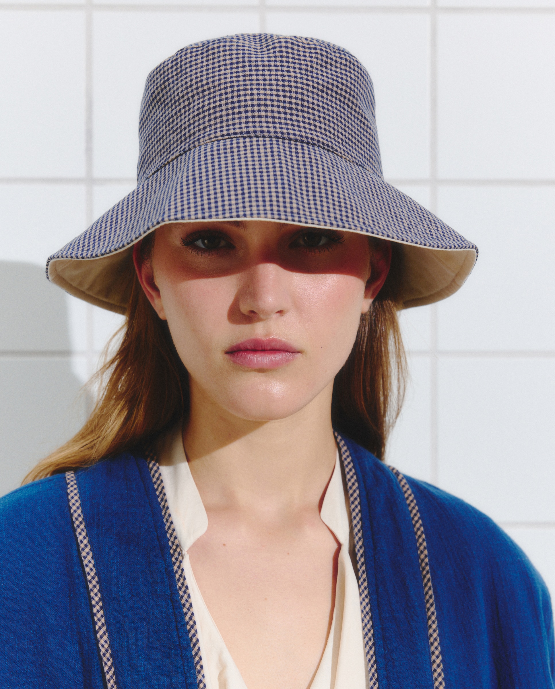 Gorro aos Quadrados Vichy Azul-marinho-3