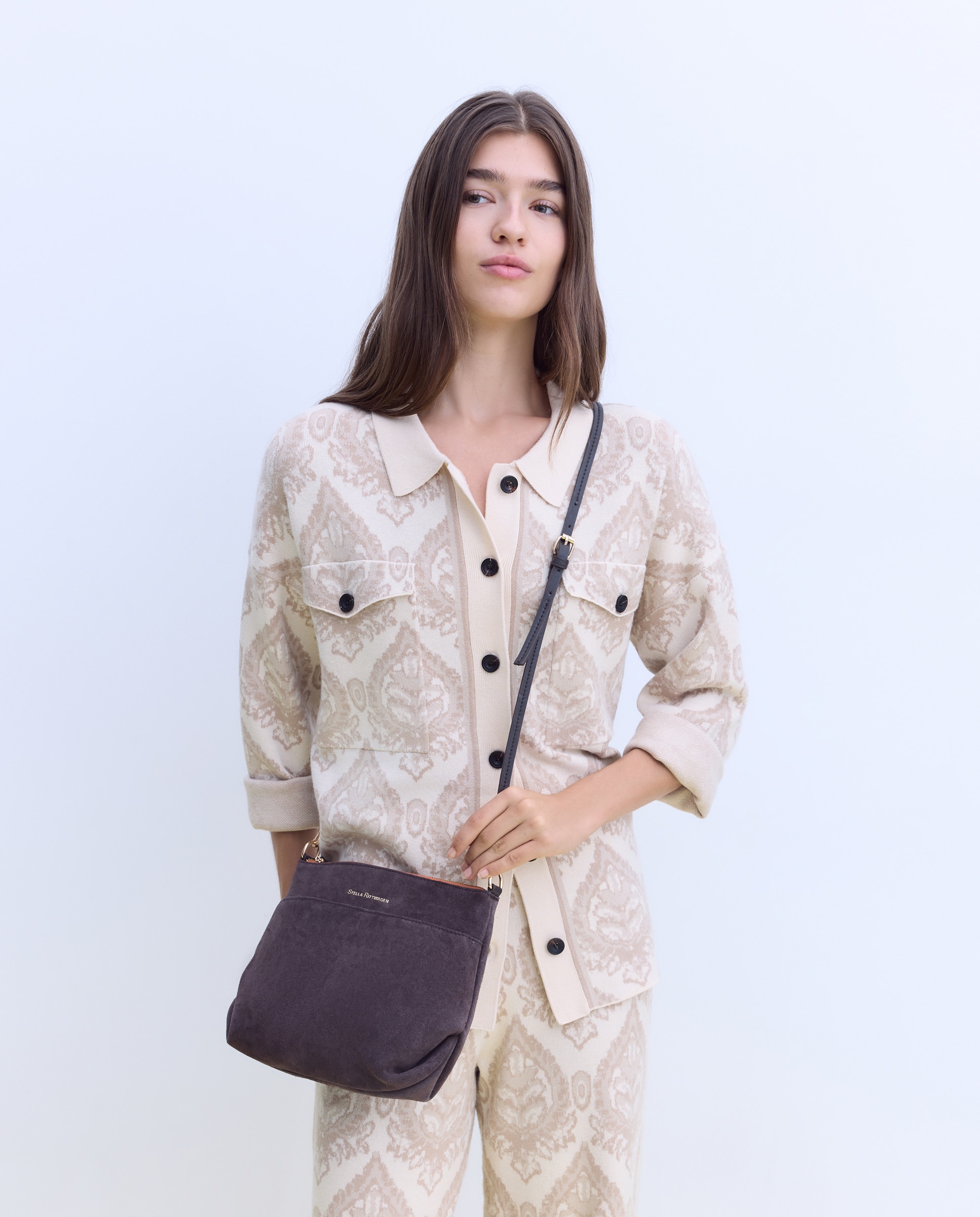 Mala Shopper em Croute Castanho-6