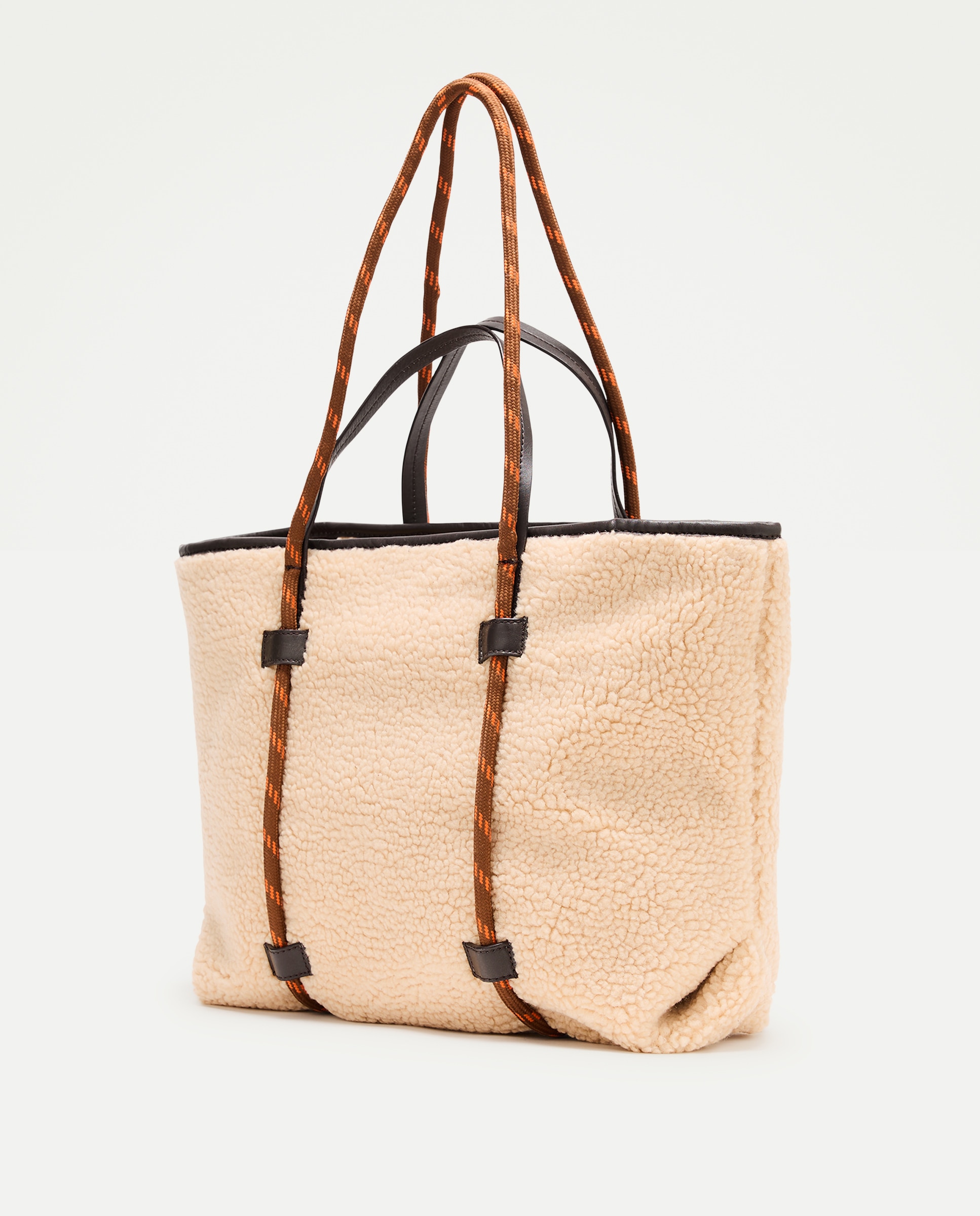 Mala Shopper com Pelo de Borrego 120 Cru-2