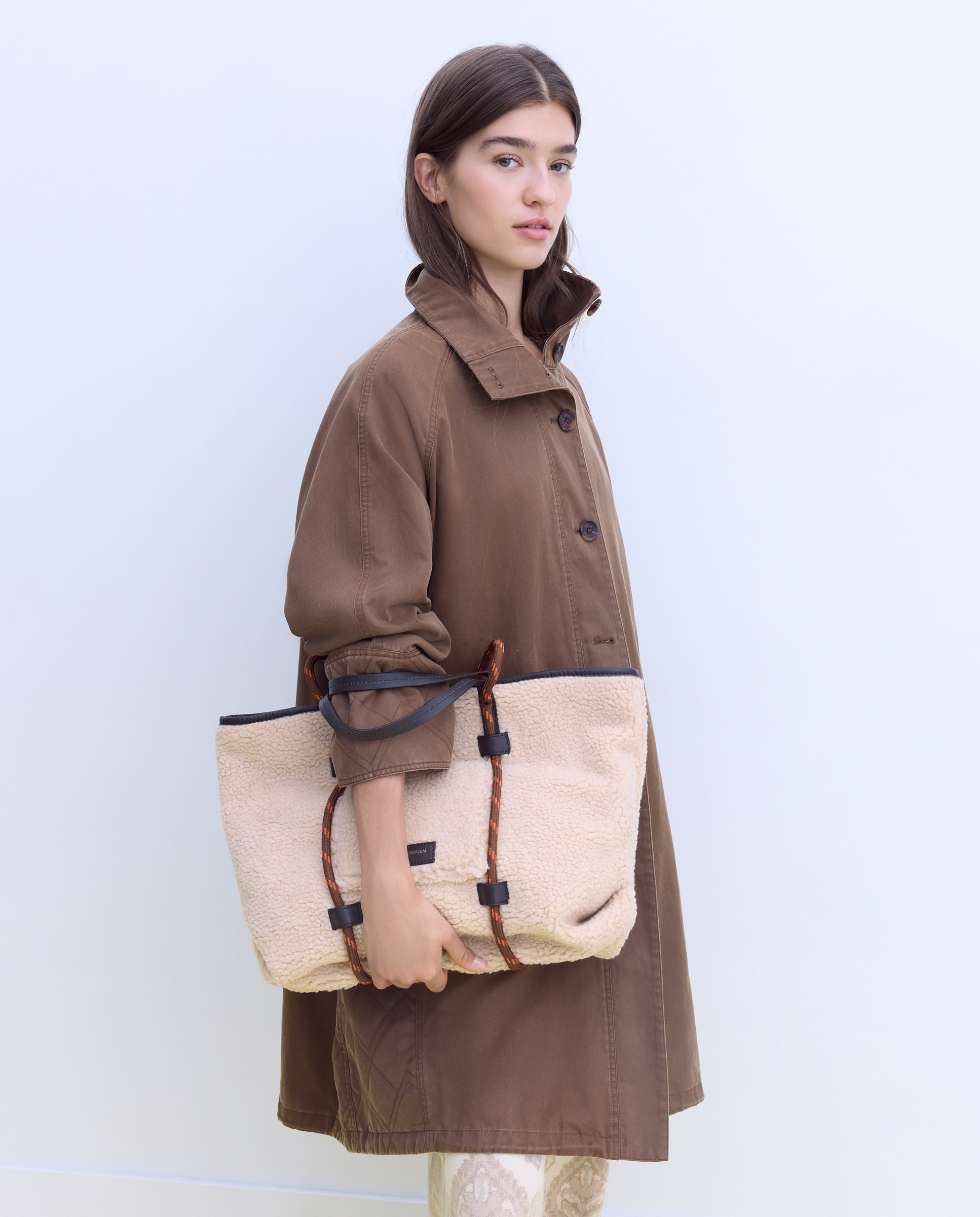Mala Shopper com Pelo de Borrego 120 Cru-6
