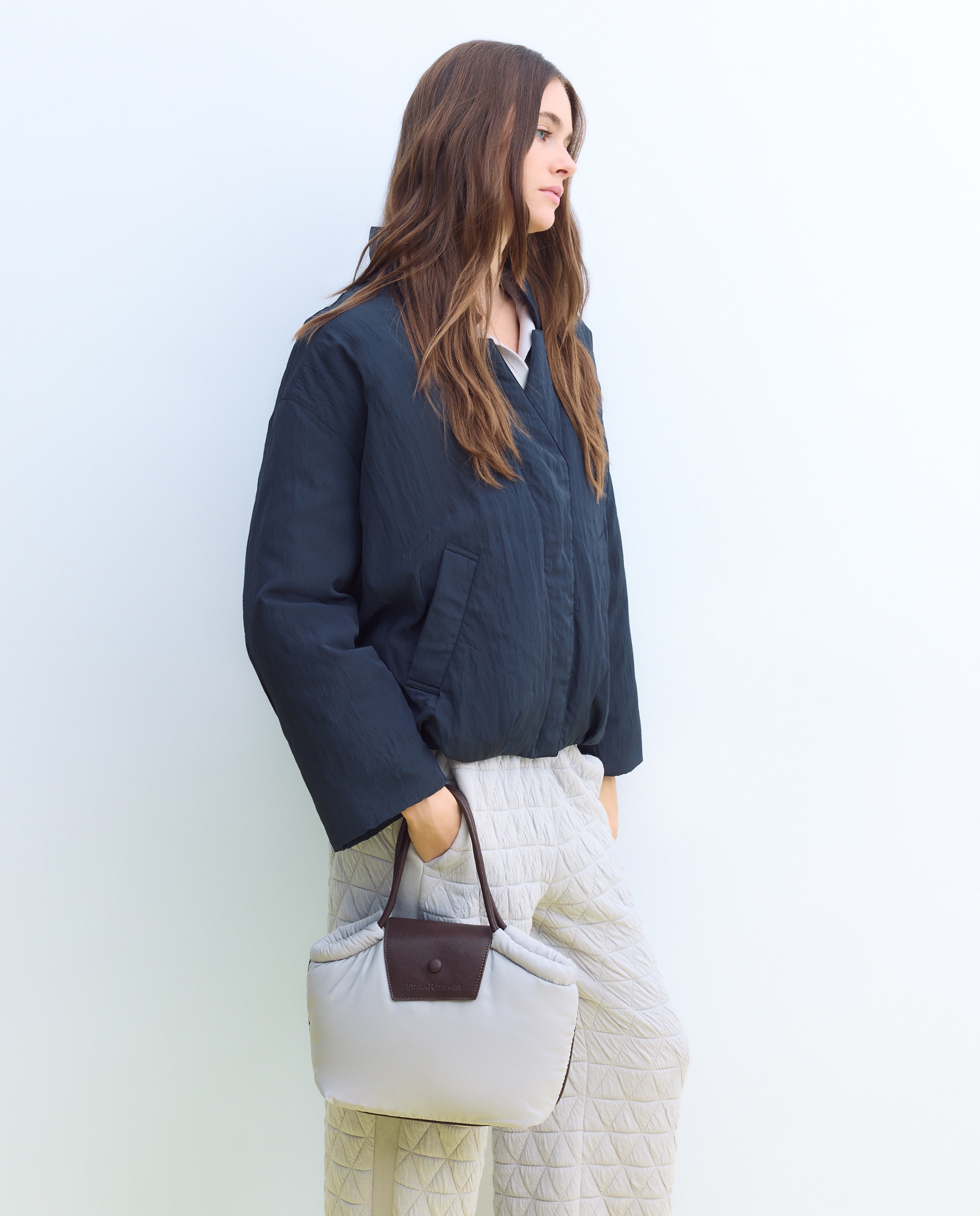 Imagen 5 de Bolso de nylon - Stella Rittwagen - Gris claro Gris claro