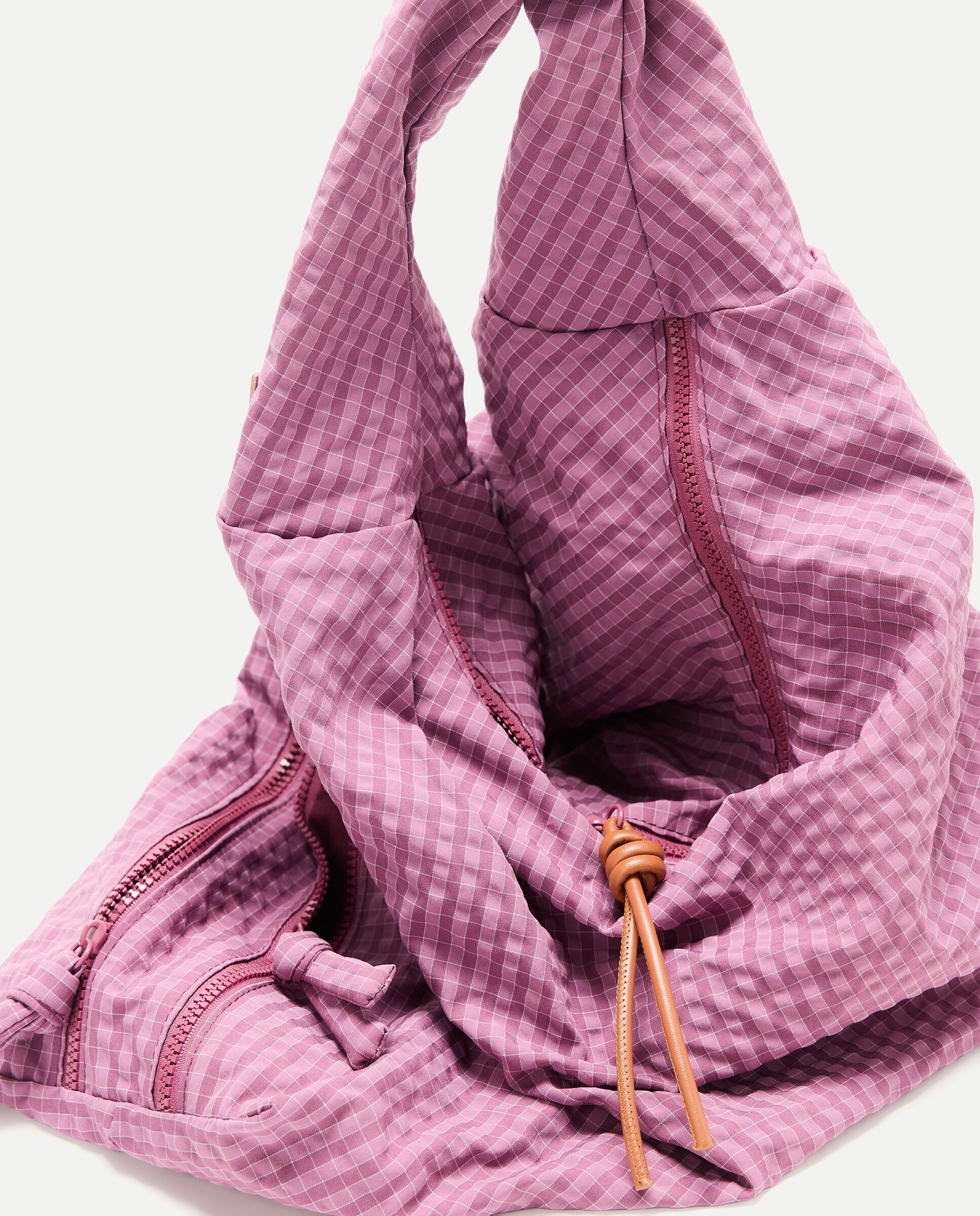 Imagen 4 de Bolso con estampado de cuadros - Stella Rittwagen - 291 Berenjena 291 Berenjena