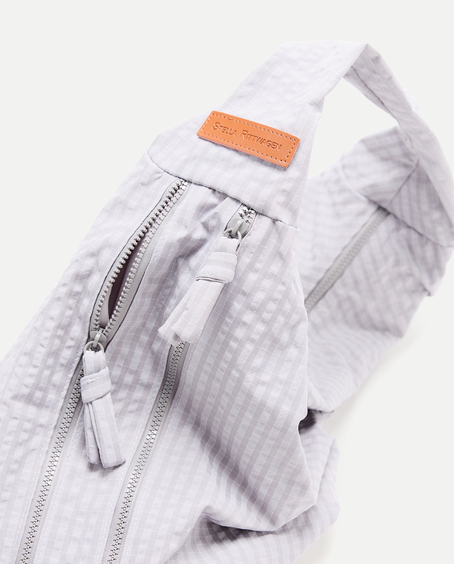 Imagen 3 de Bolso con estampado de cuadros - Stella Rittwagen - Gris claro Gris claro