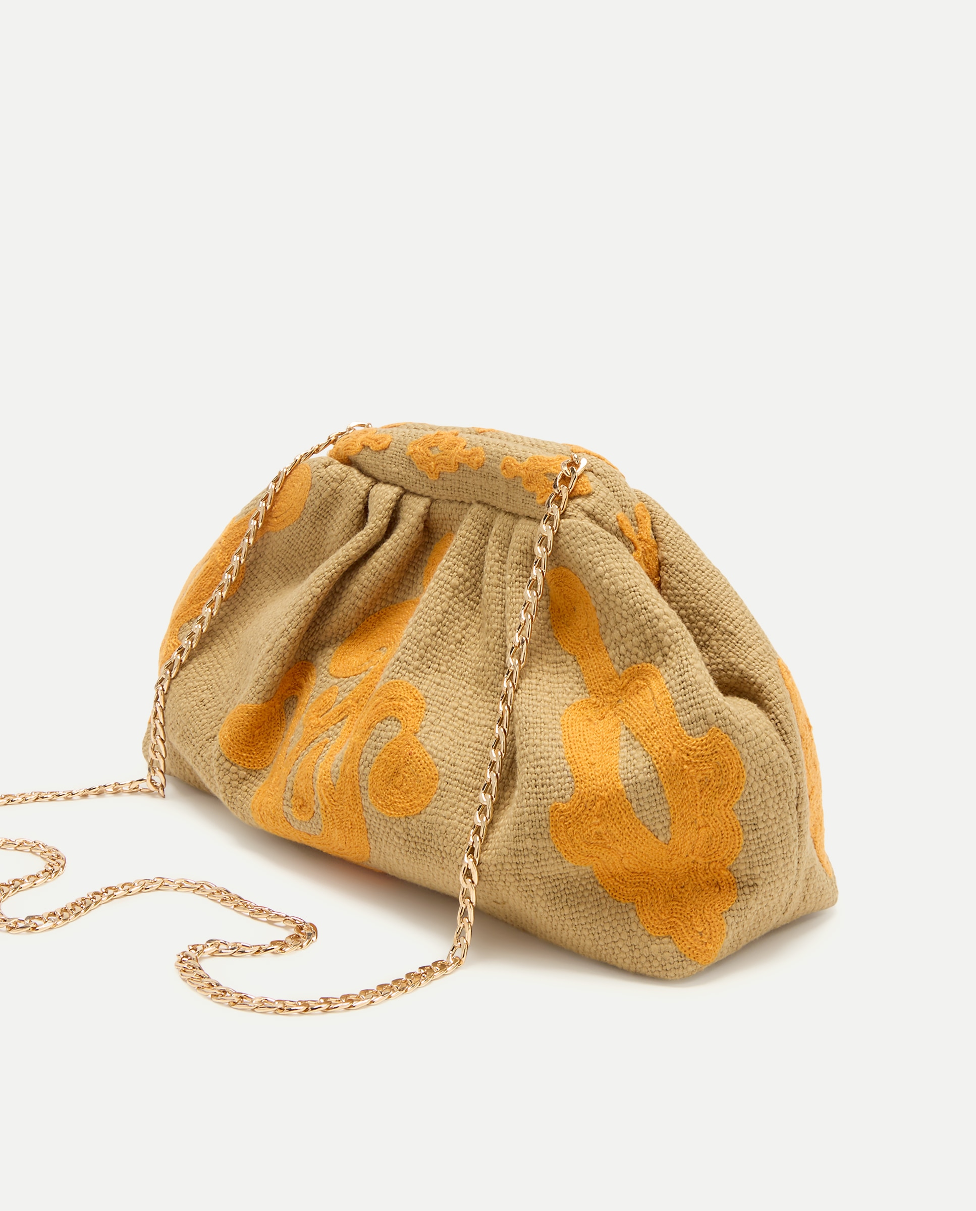 Mala Tipo Pouch de Festa com Trabalho Bordado 390 Ouro-2