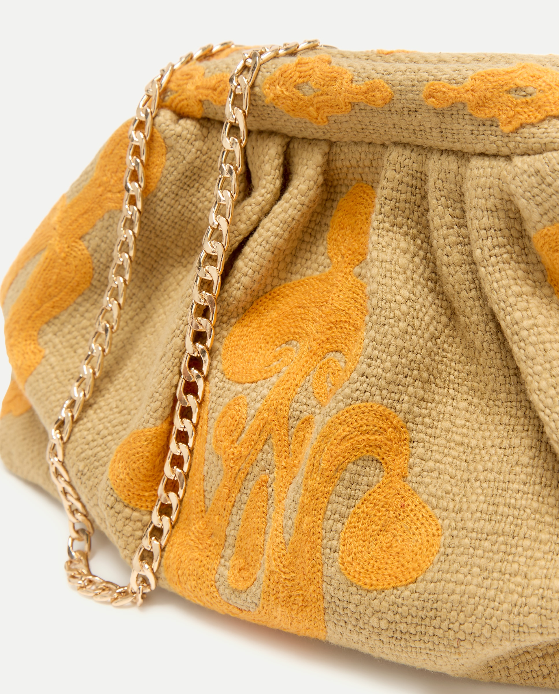 Mala Tipo Pouch de Festa com Trabalho Bordado 390 Ouro-4