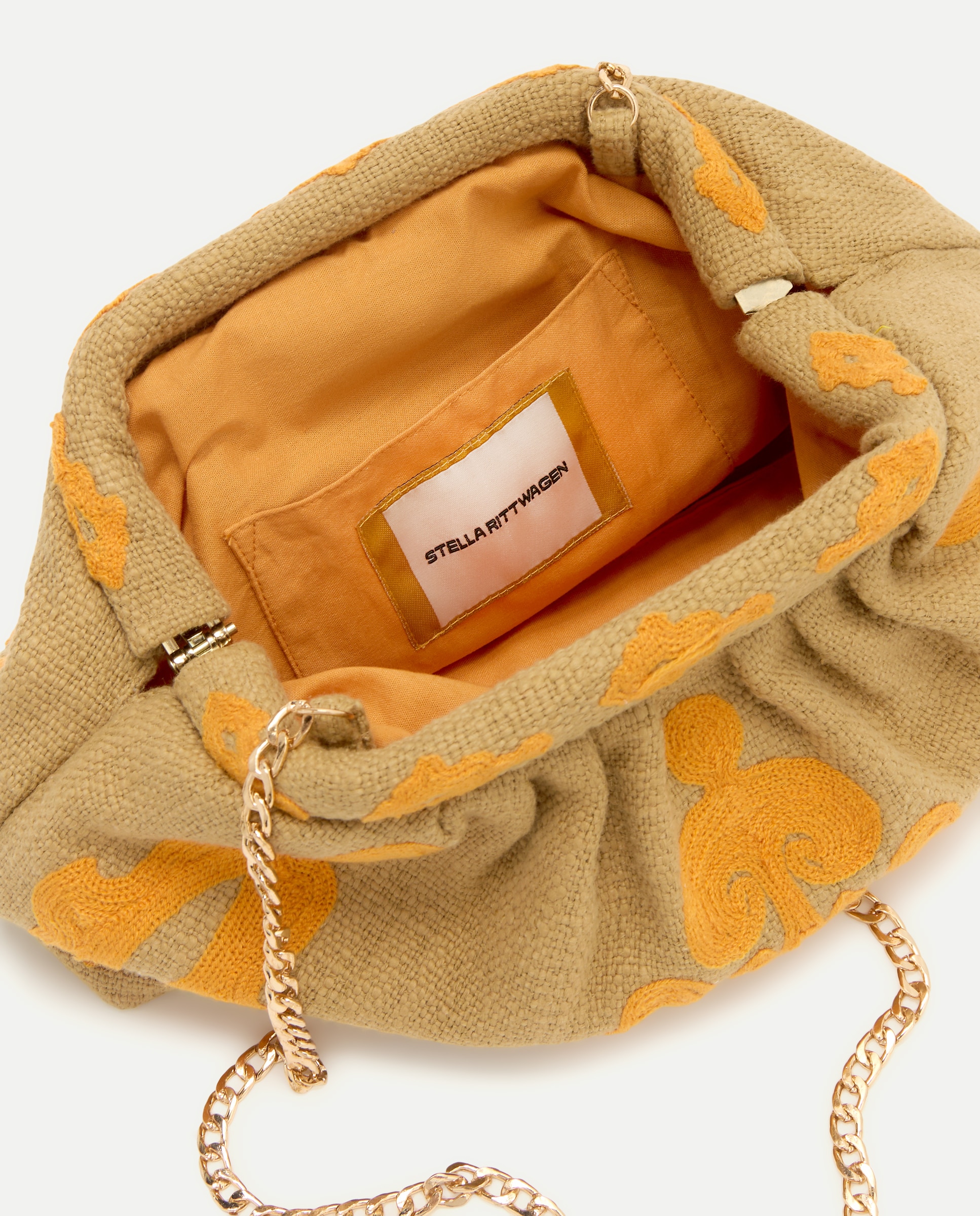 Mala Tipo Pouch de Festa com Trabalho Bordado 390 Ouro-5