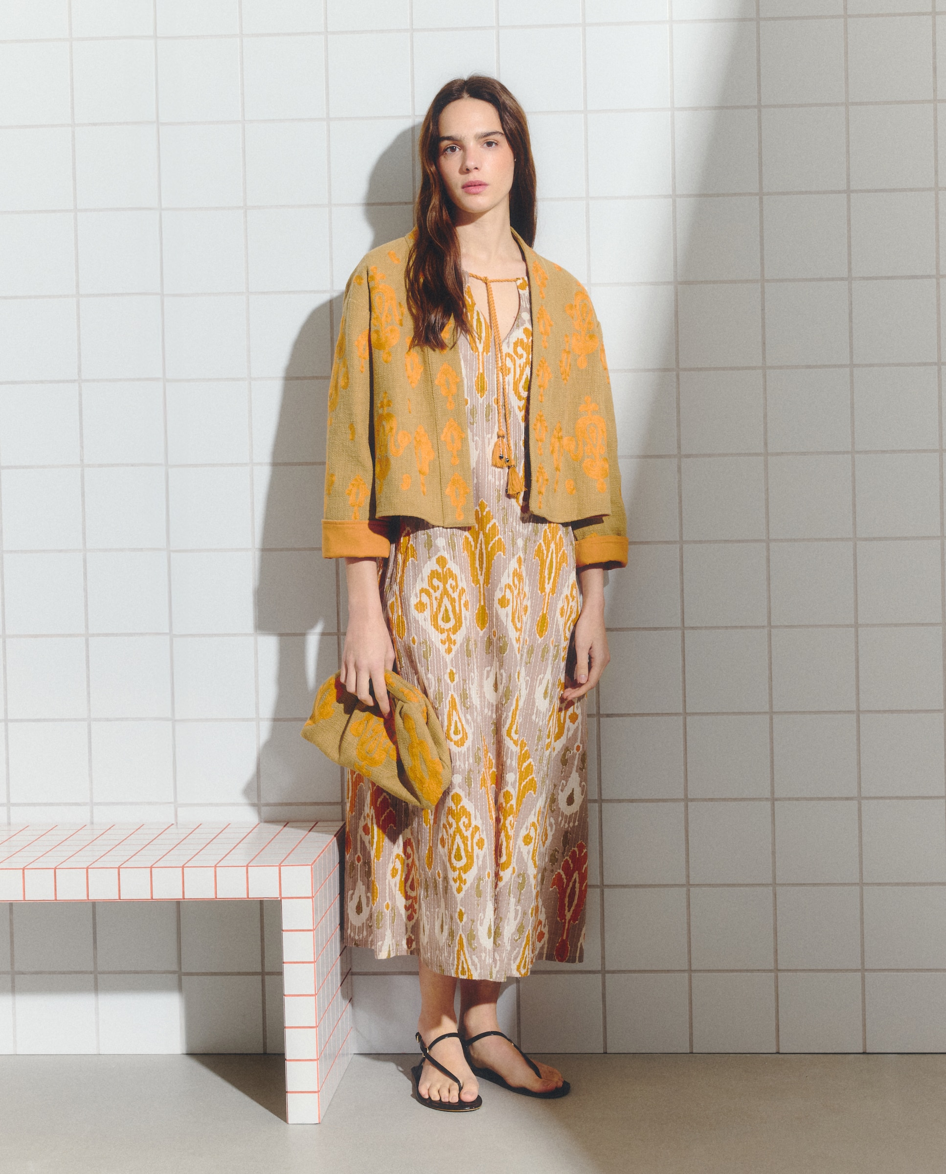 Mala Tipo Pouch de Festa com Trabalho Bordado 390 Ouro-6