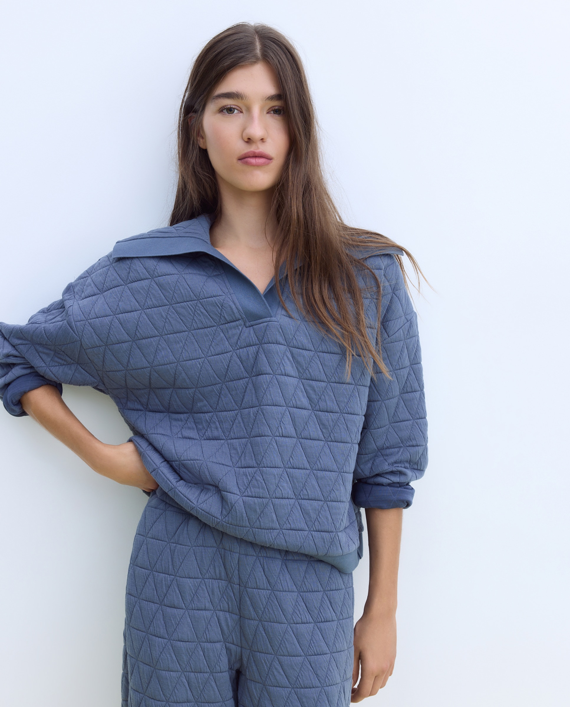 Sweatshirt Acolchoada 400 Azul-1