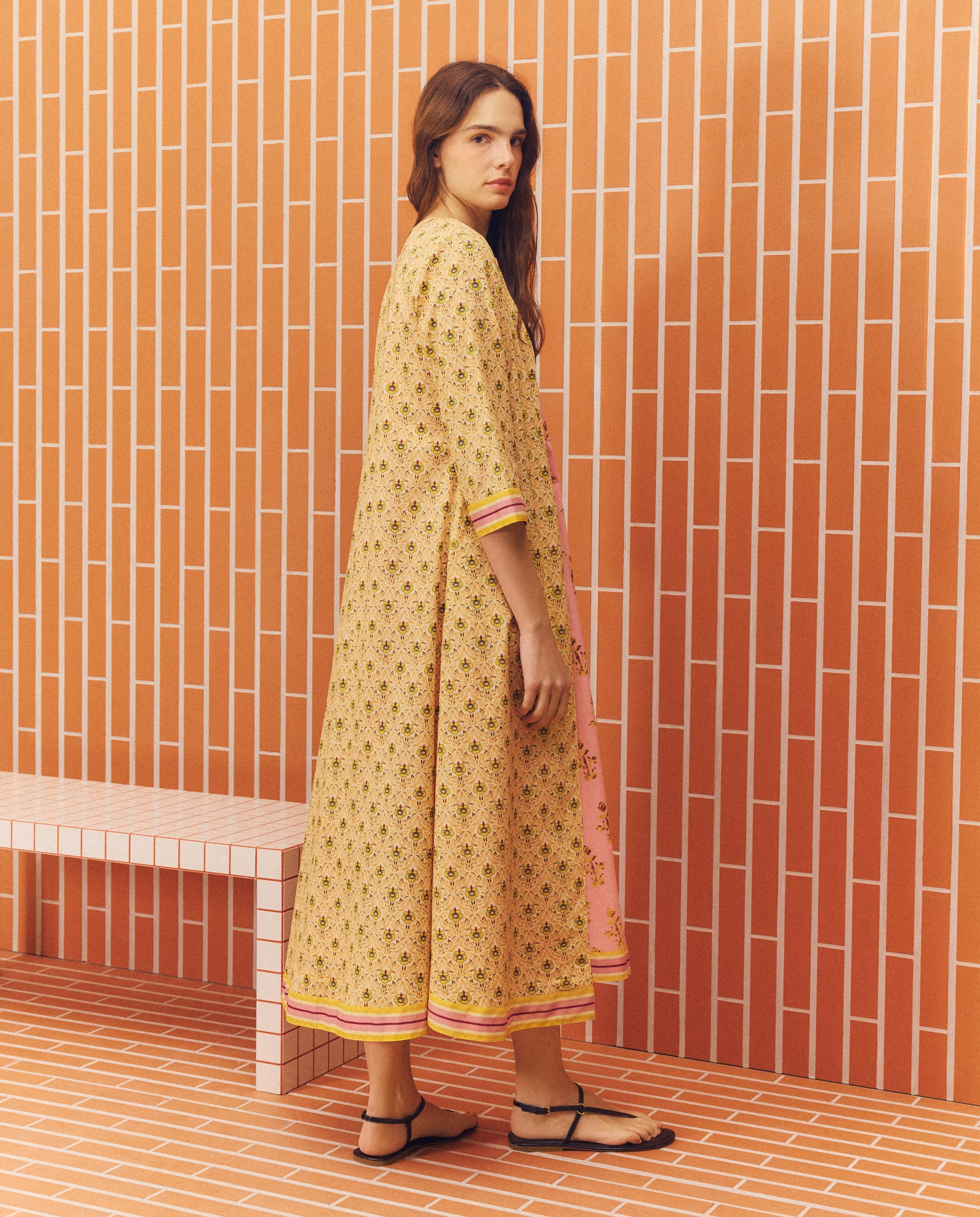 Conjunto de robe e camisa 310 Amarelo Claro-3