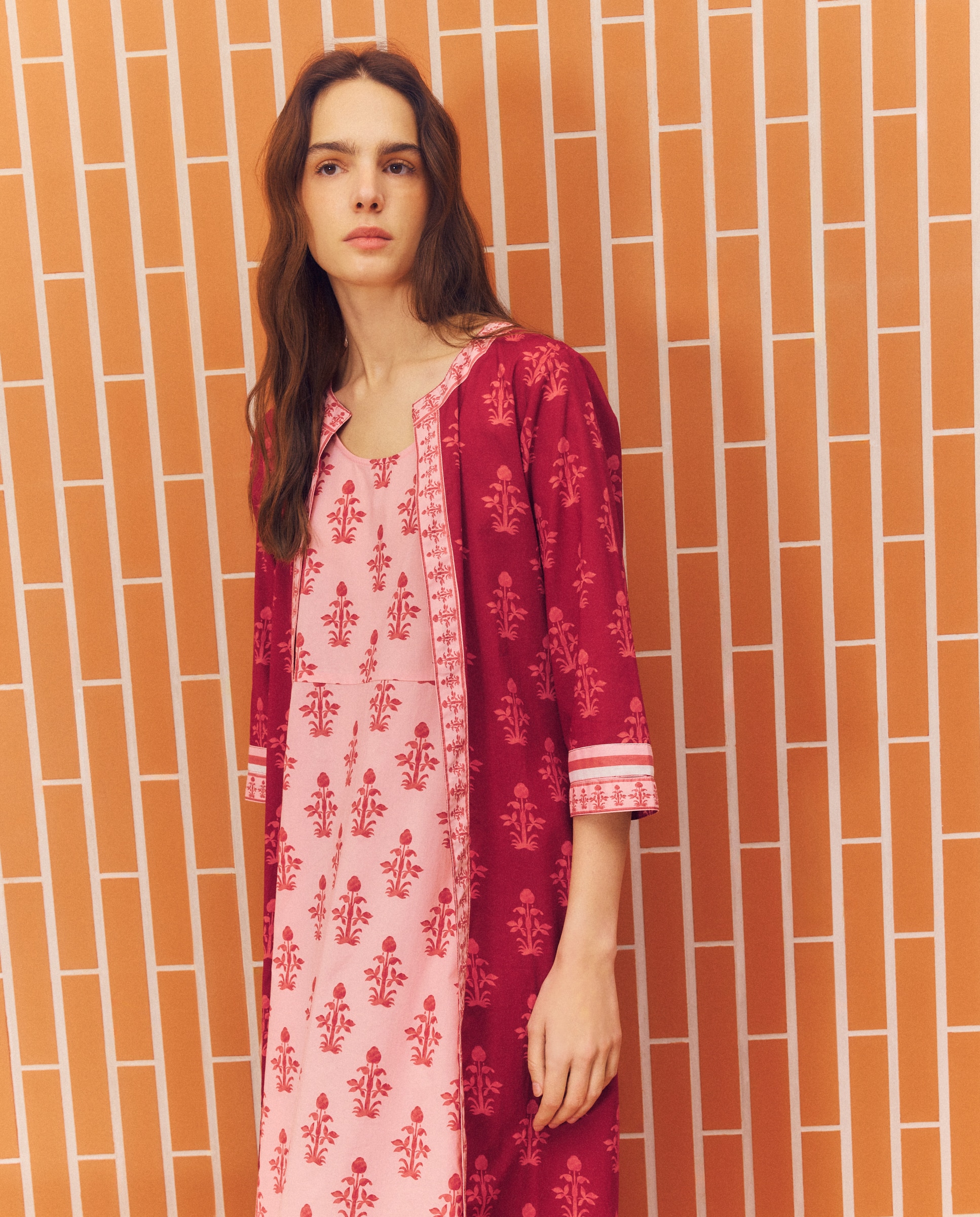 Conjunto de robe e camisa 230 Rosa Escuro-2
