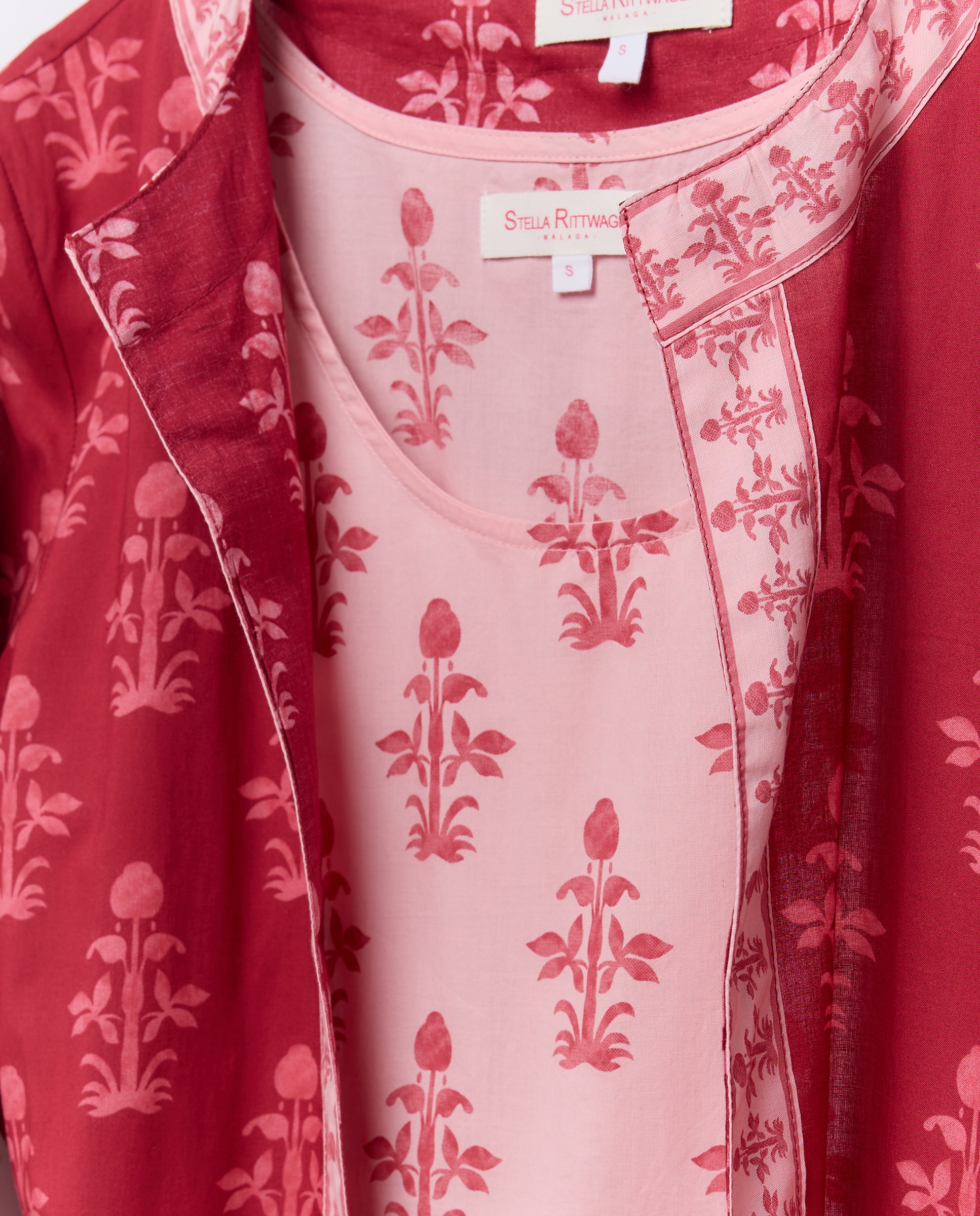 Conjunto de robe e camisa 230 Rosa Escuro-6
