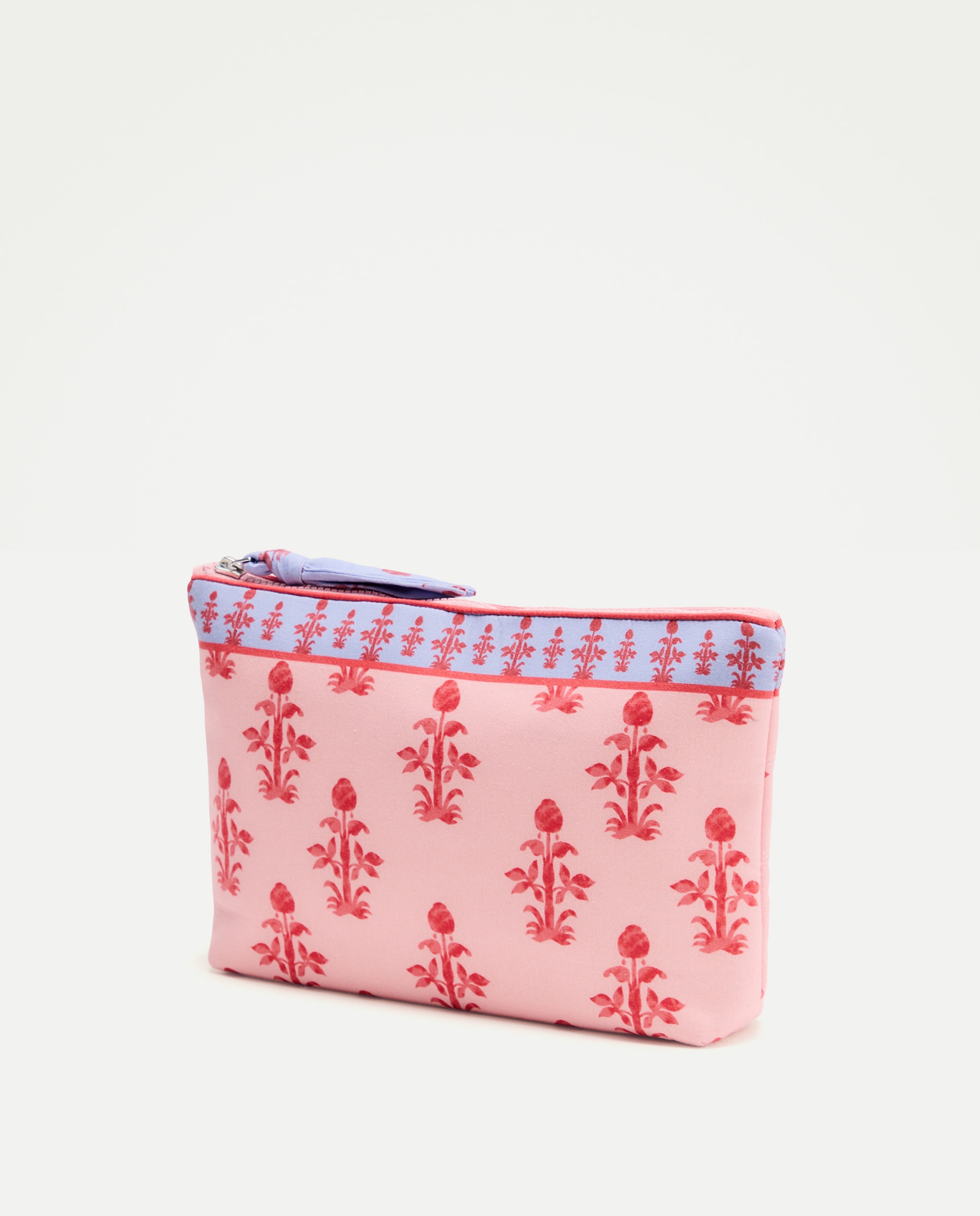 Nécessaire com Estampado de Rebordo Decorativo Rosa-claro-2