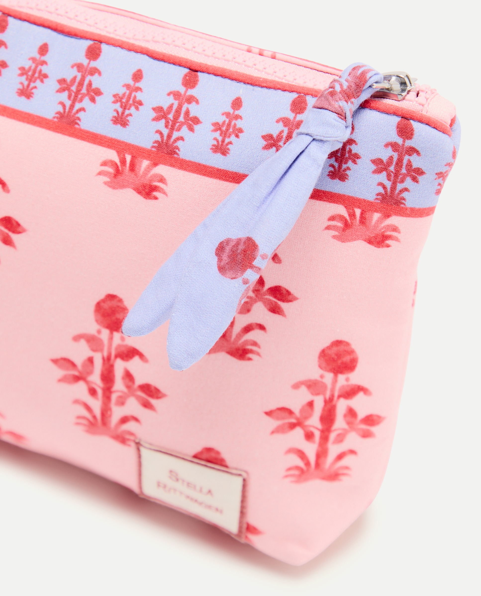 Nécessaire com Estampado de Rebordo Decorativo Rosa-claro-4