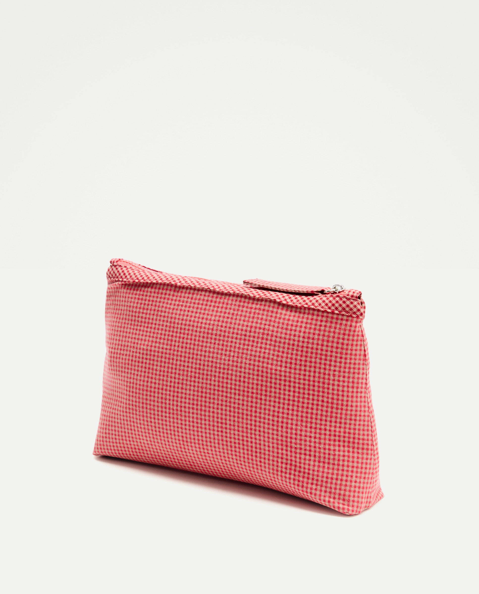 Nécessaire Grande com Estampado aos Quadrados Vichy 600 Vermelho-2