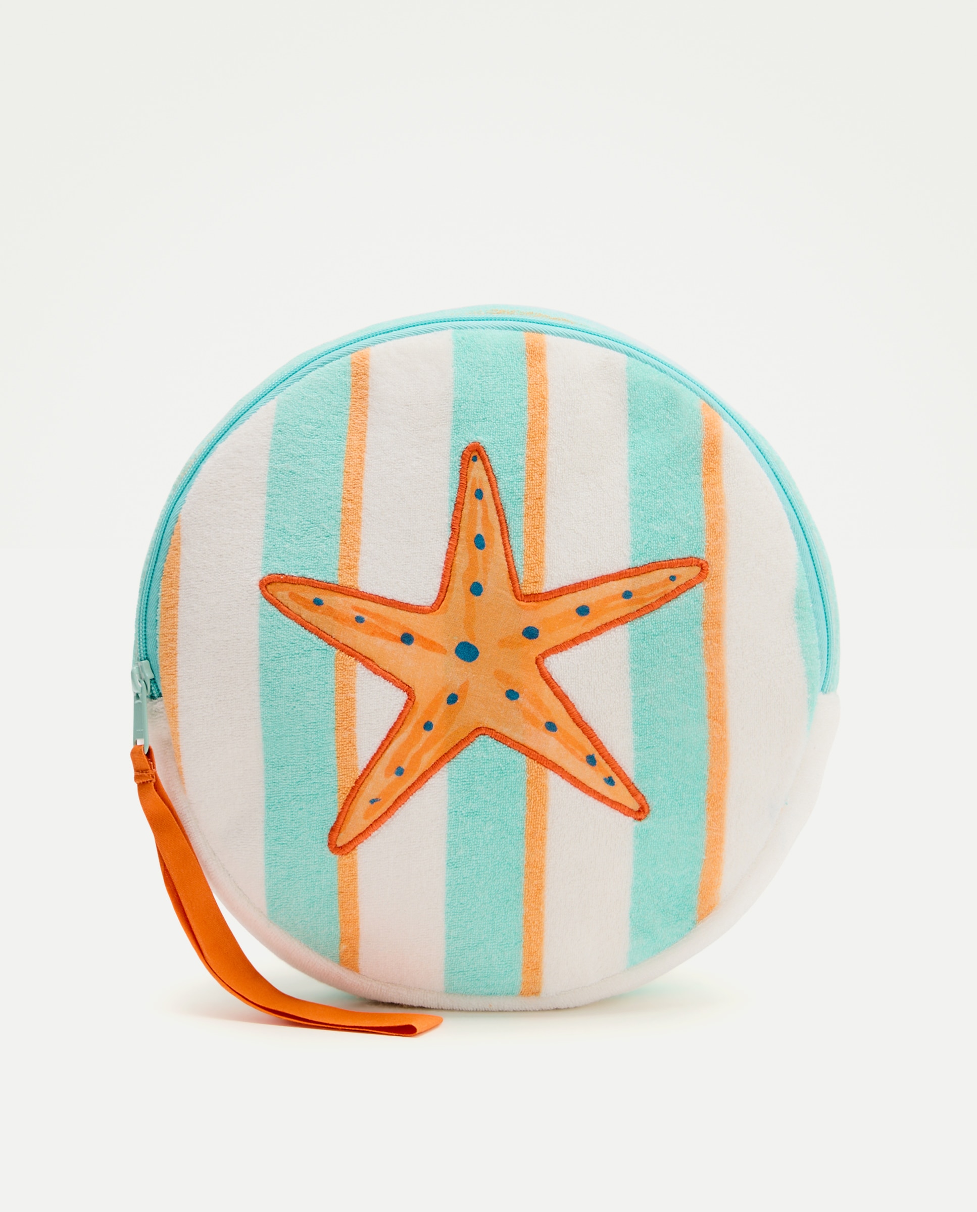 Imagem 0 de Nécessaire Redondo com Estampado de Estrelas e Riscas