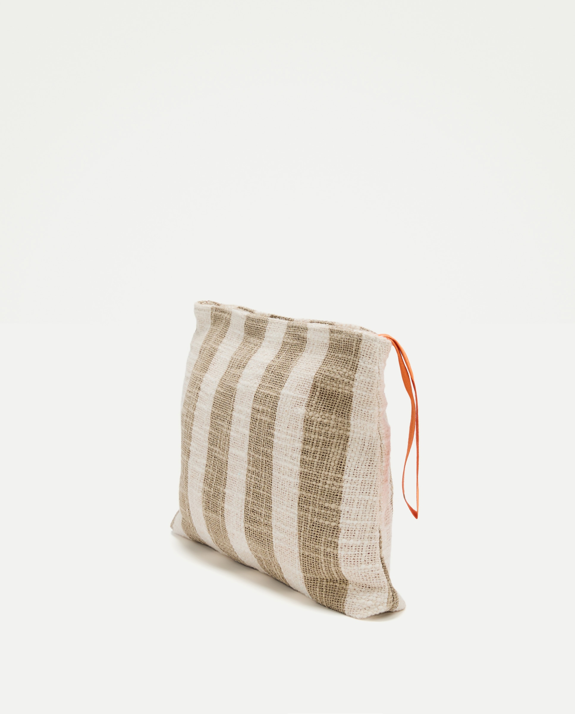 Necessaire com estampado às riscas Castanho-2