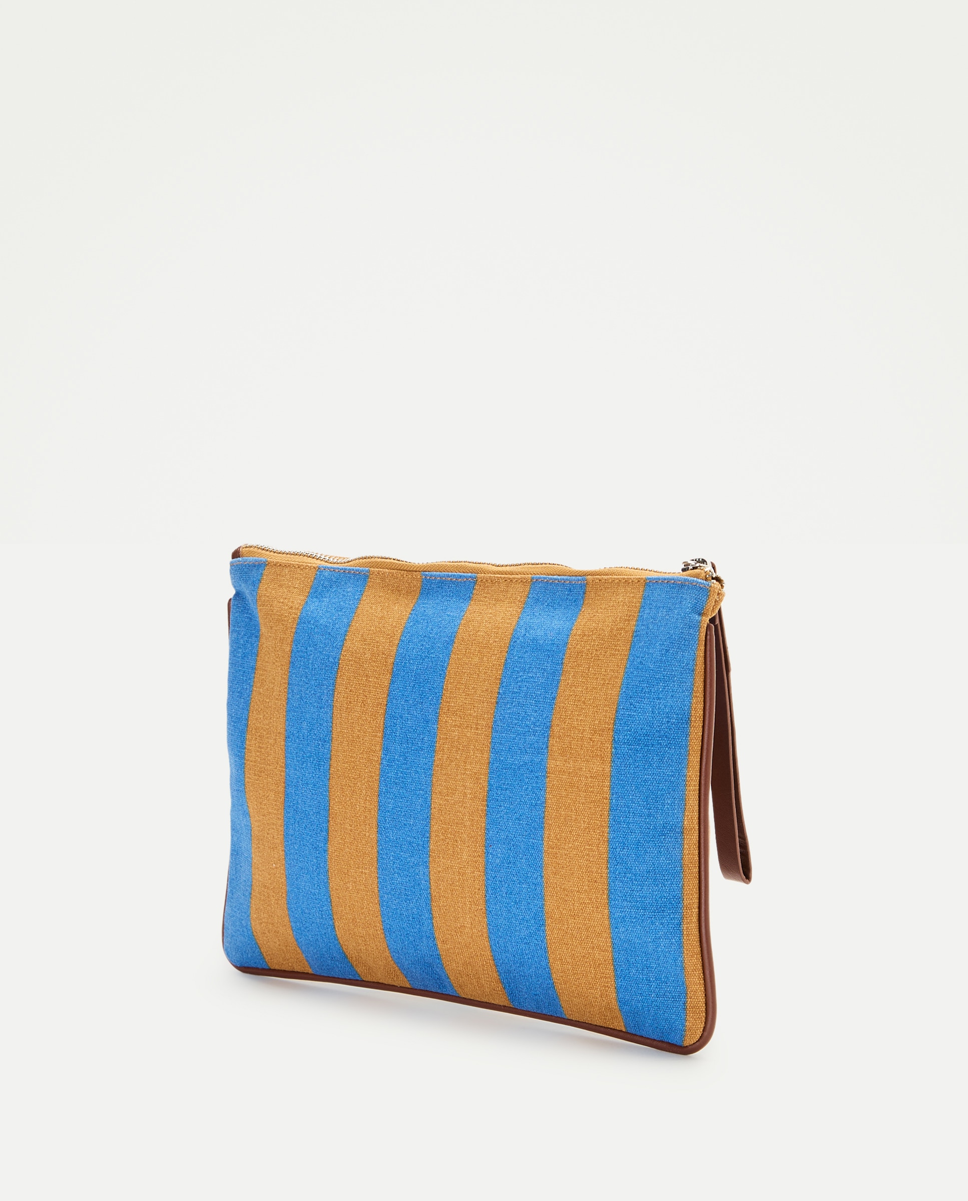 Necessaire com estampado às riscas Azul-2