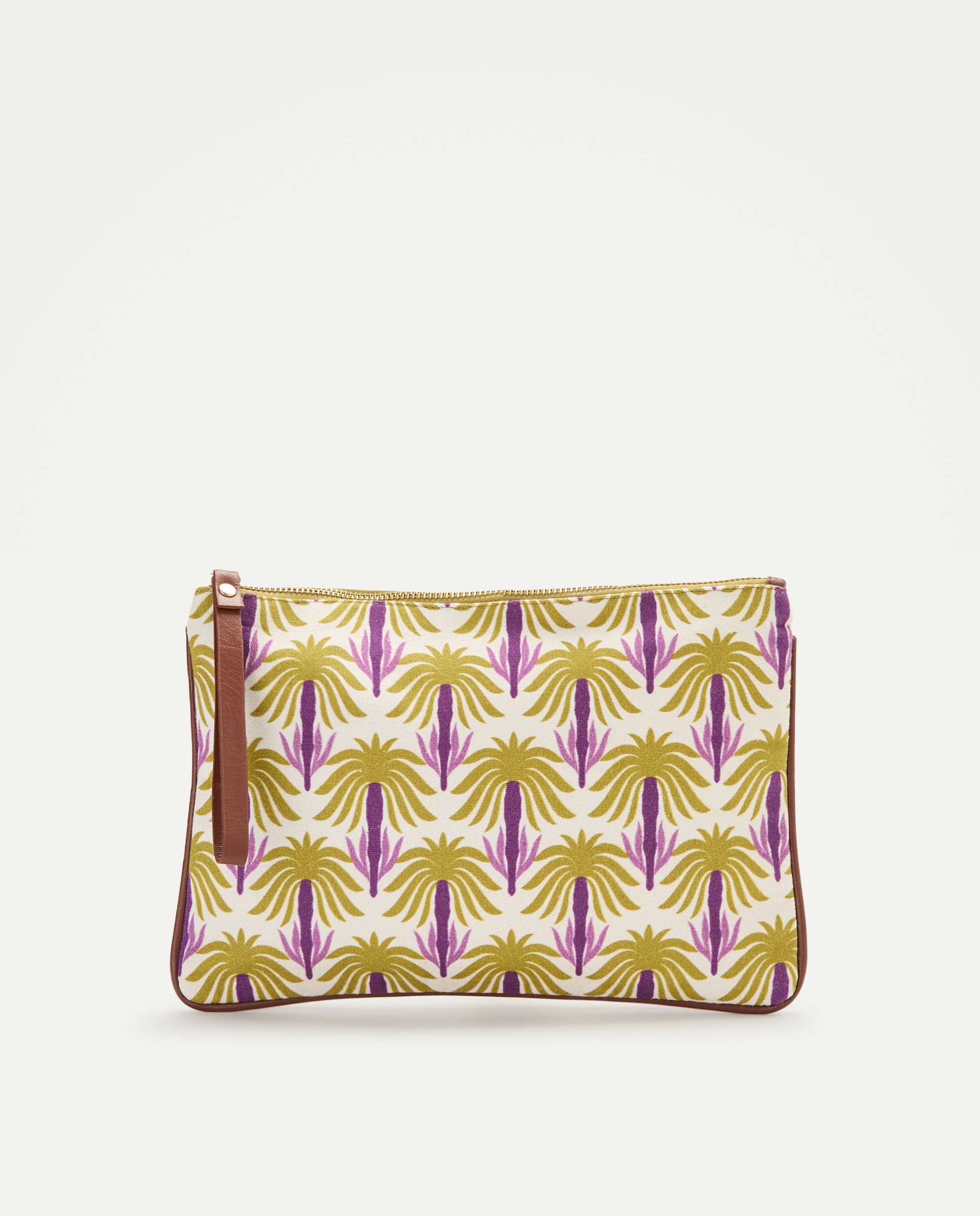 Nécessaire com Estampado Tropical Roxo-1