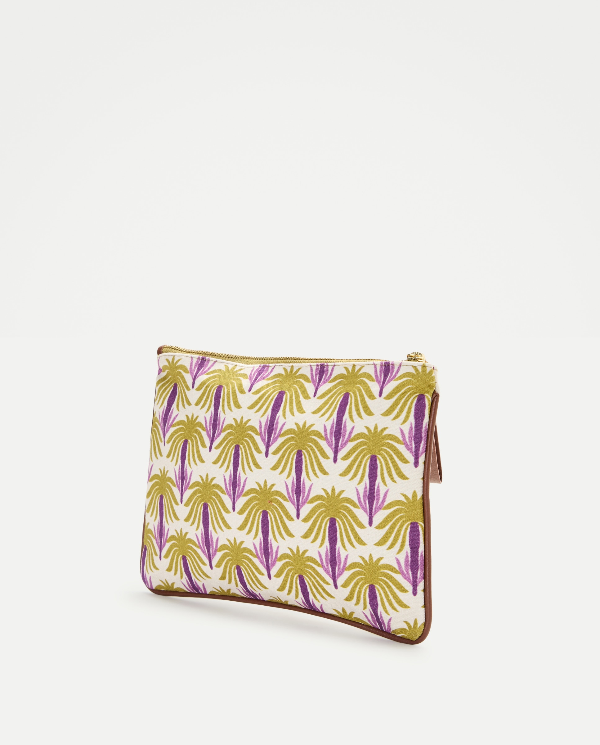 Nécessaire com Estampado Tropical Roxo-2