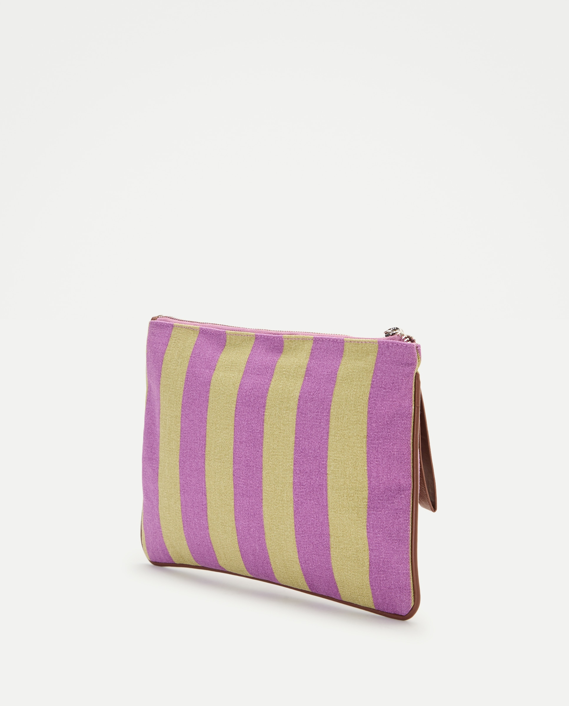 Necessaire com estampado às riscas Roxo-2