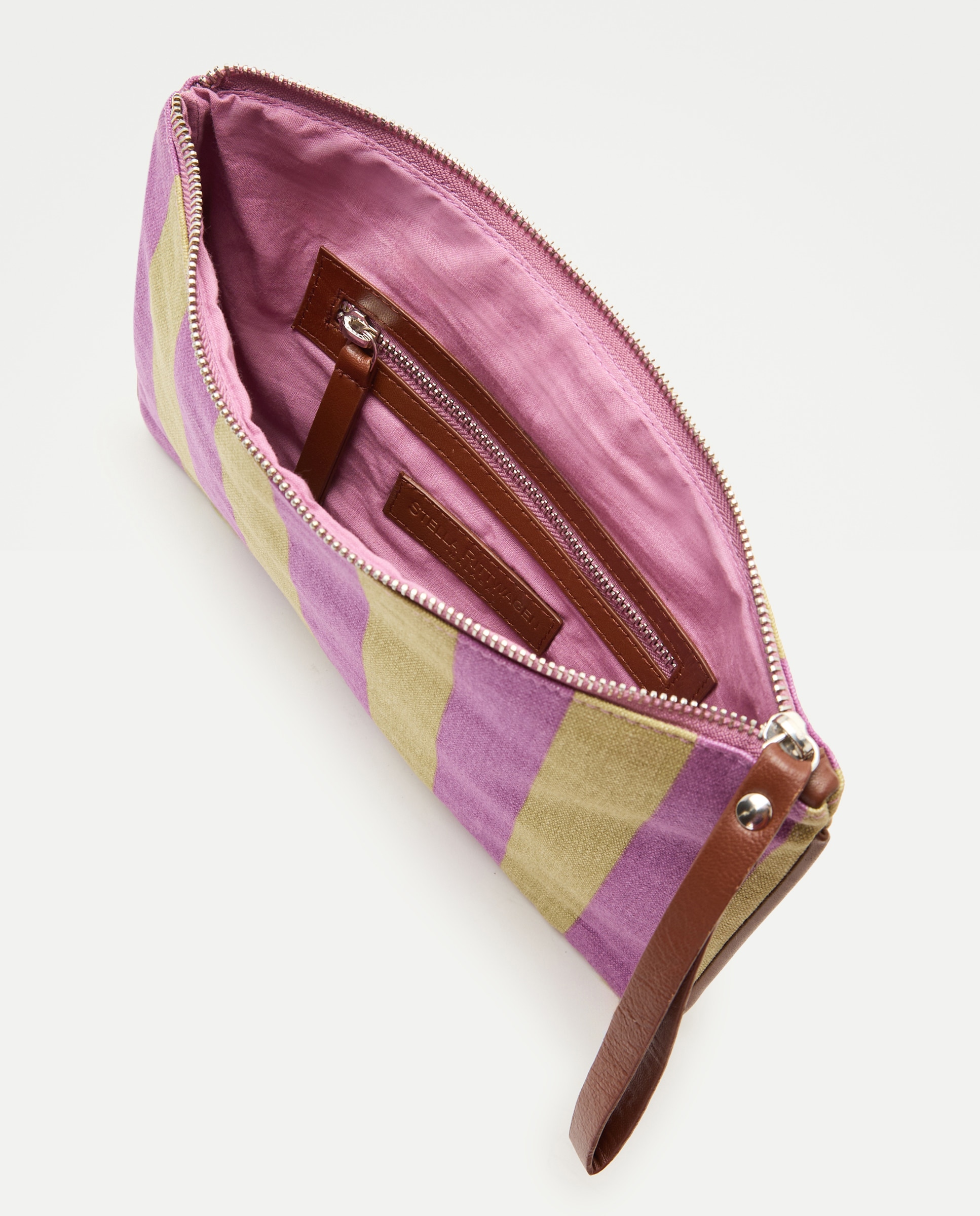 Necessaire com estampado às riscas Roxo-3