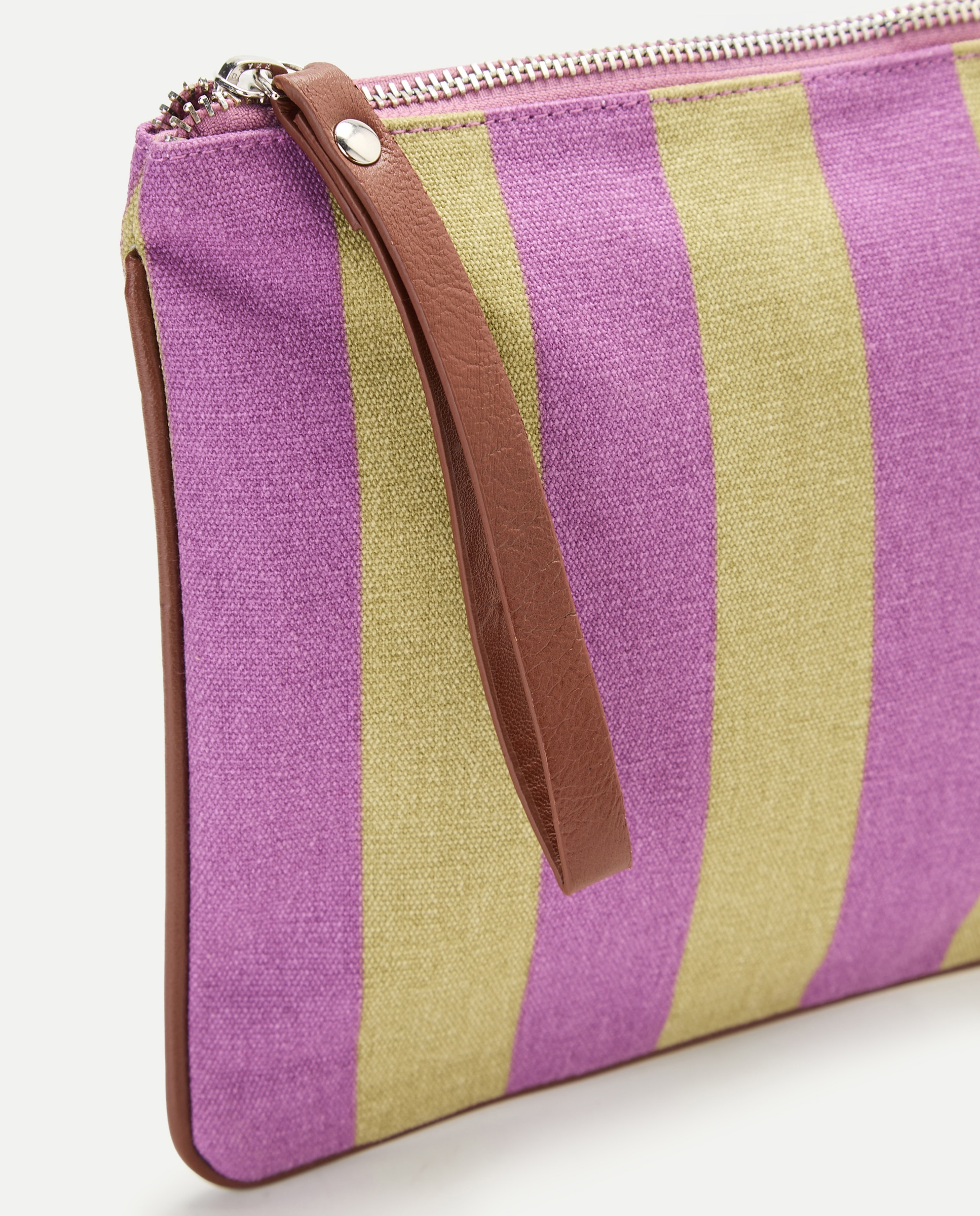 Necessaire com estampado às riscas Roxo-4