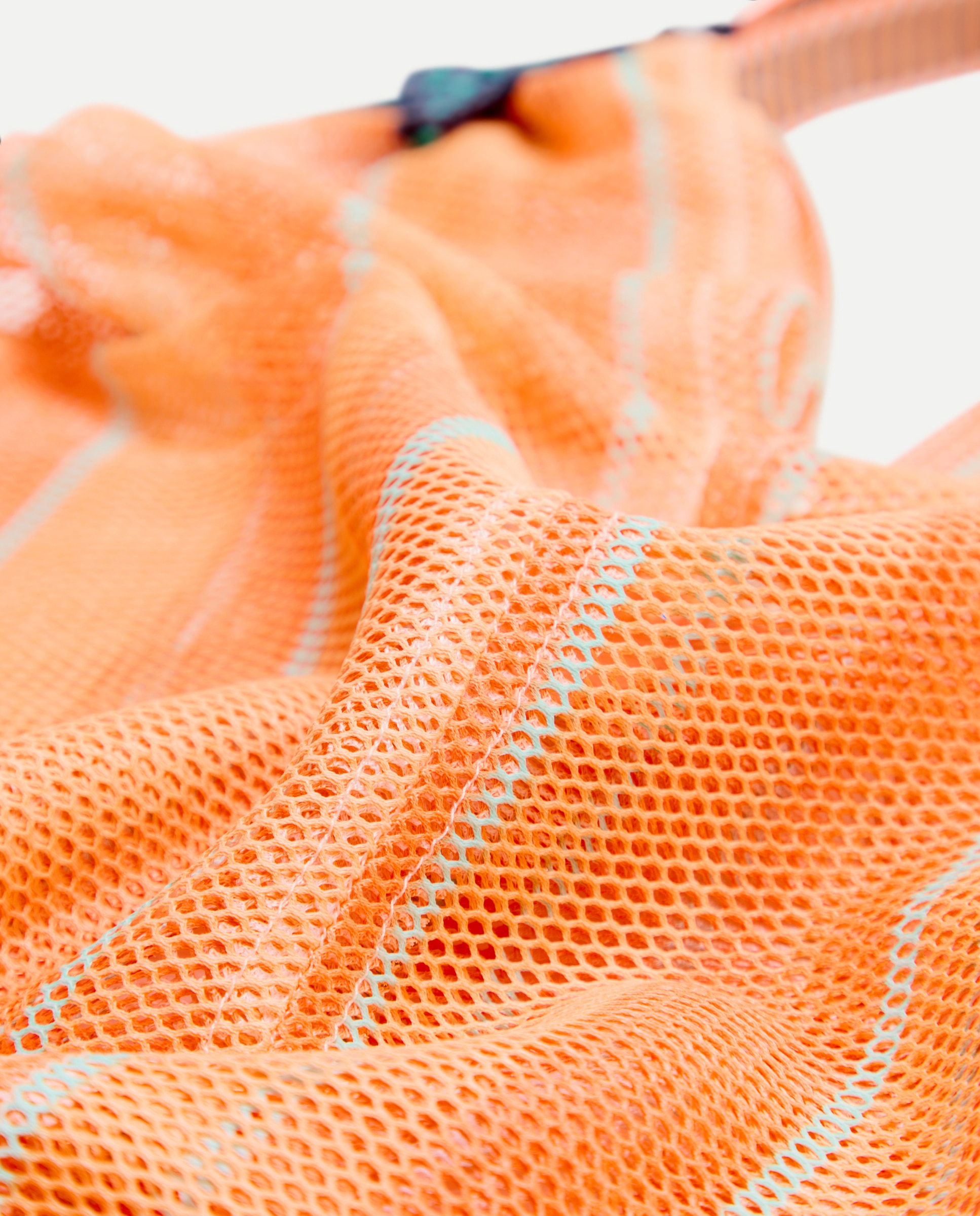Mala com Estampado às Riscas 660 Laranja-4
