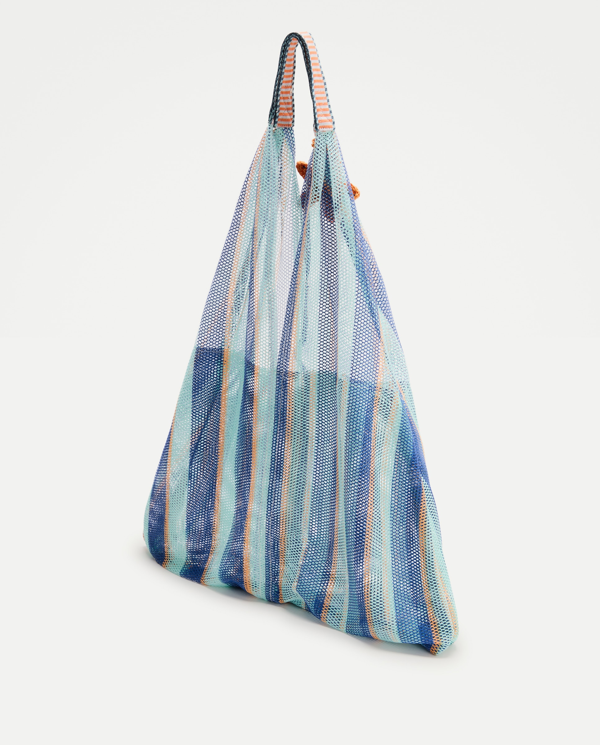 Mala com Estampado às Riscas 400 Azul-2